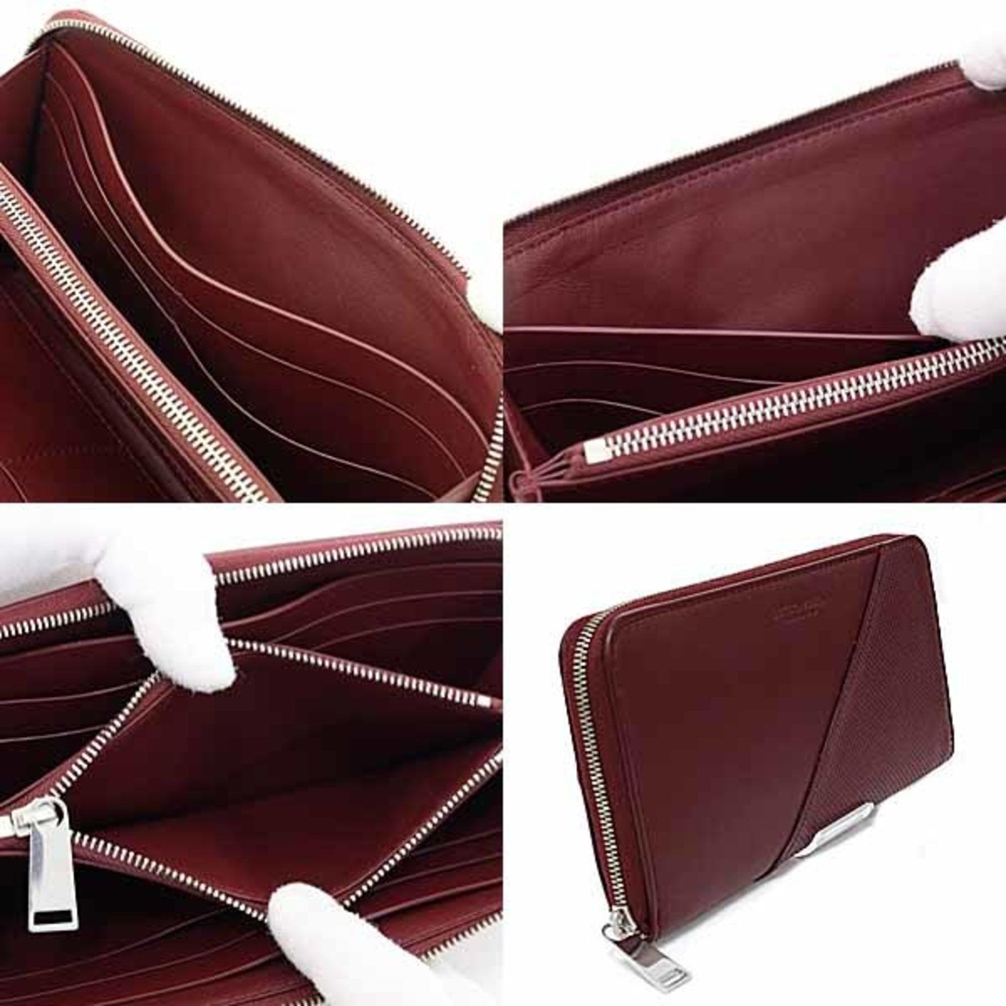 Bottega Veneta Bordeaux Pvc Long Wallet (Bi-Fold) (Pre-Owned)