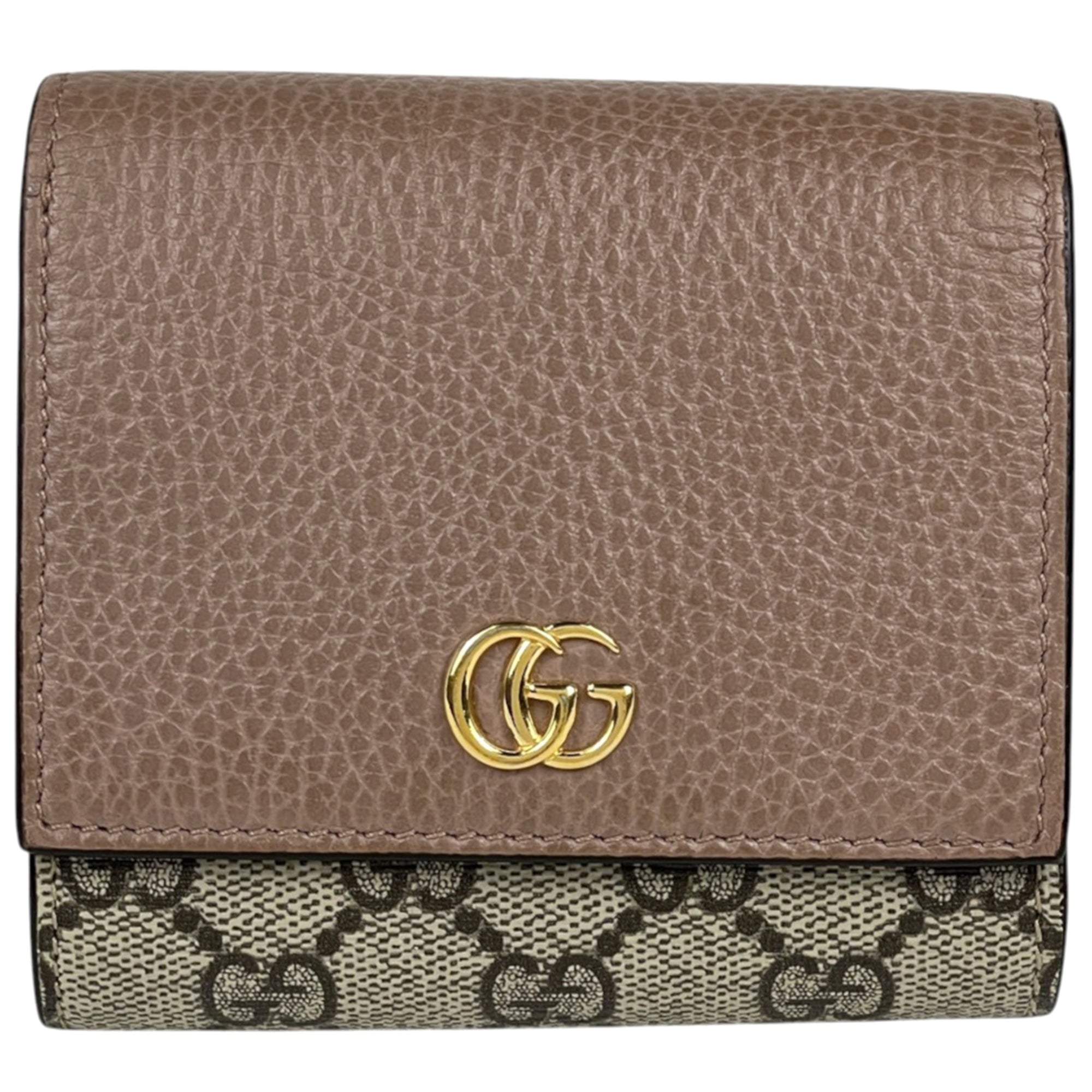 Gucci Beige Gg Supreme Leather Wallet (Bi-Fold) (Pre-Owned)