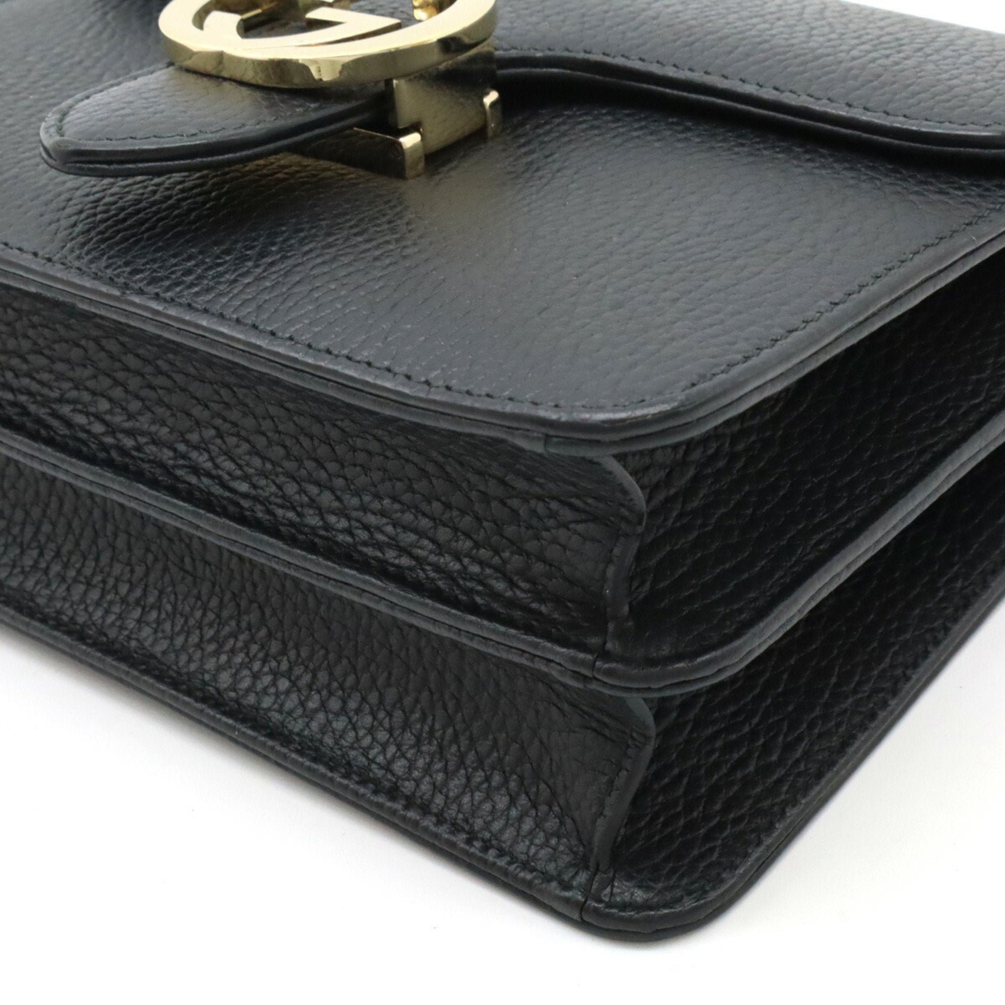 Gucci Black Leather Shoulder Bag (Pre-Owned)