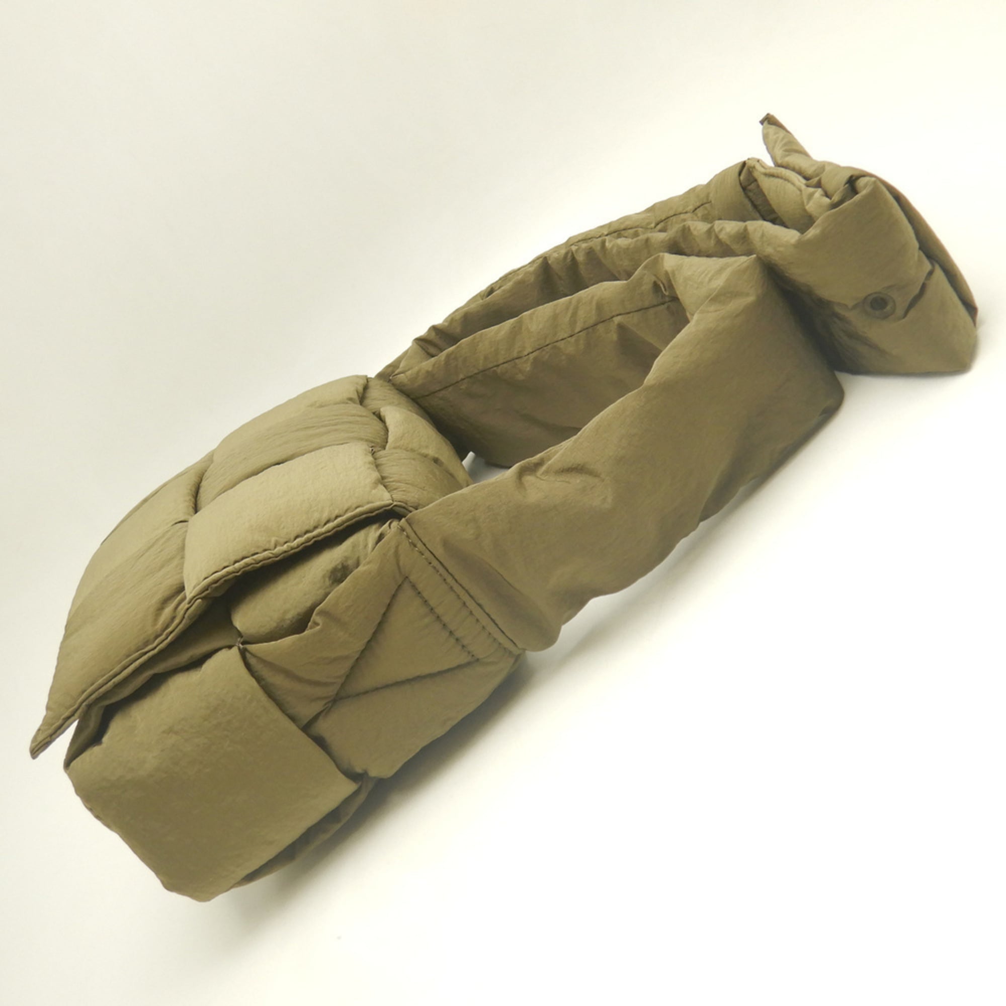 Bottega Veneta Khaki Nylon Shoulder Bag (Pre-Owned)