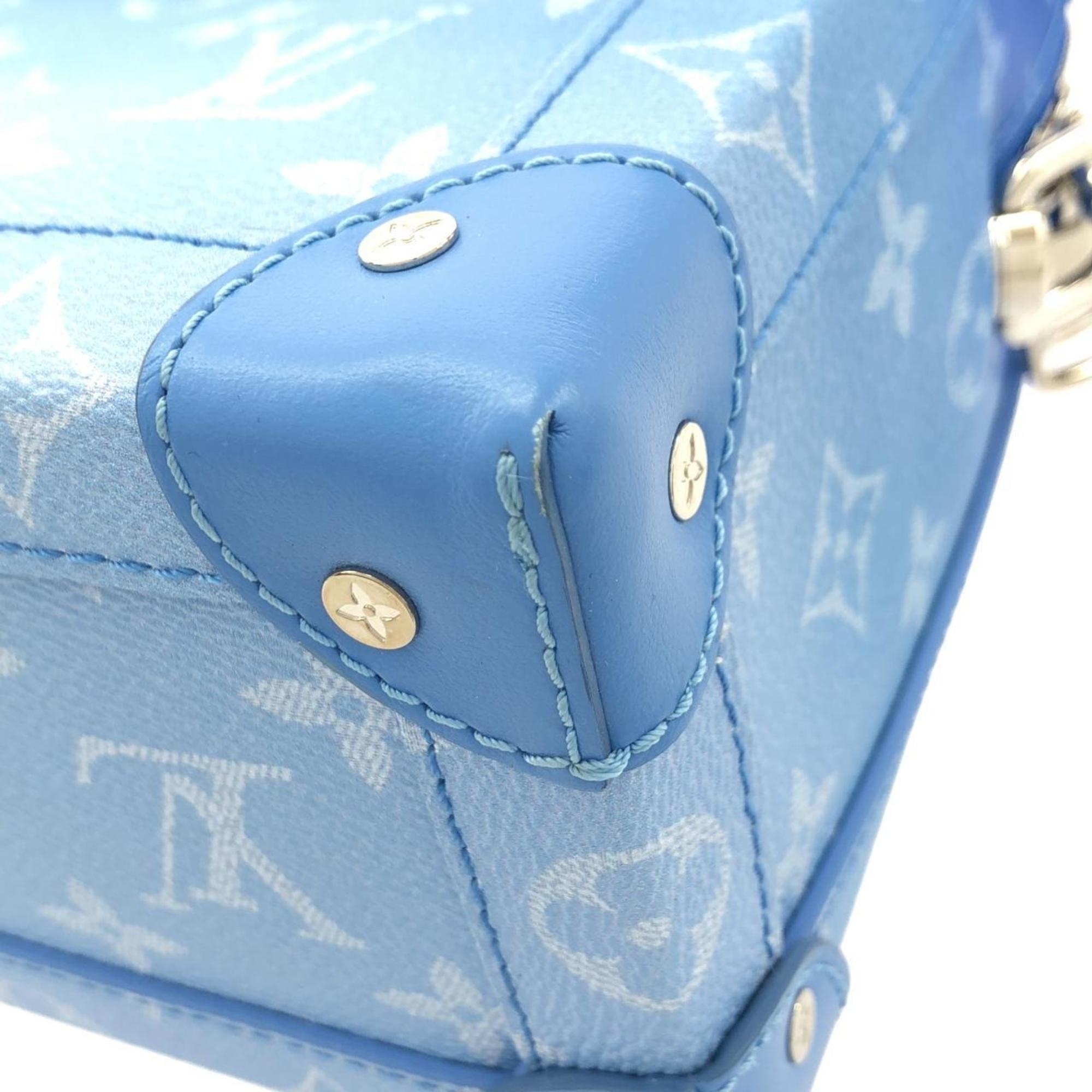 Louis Vuitton Blue Coated Canvas Shoulder Bag (Pre-Owned)