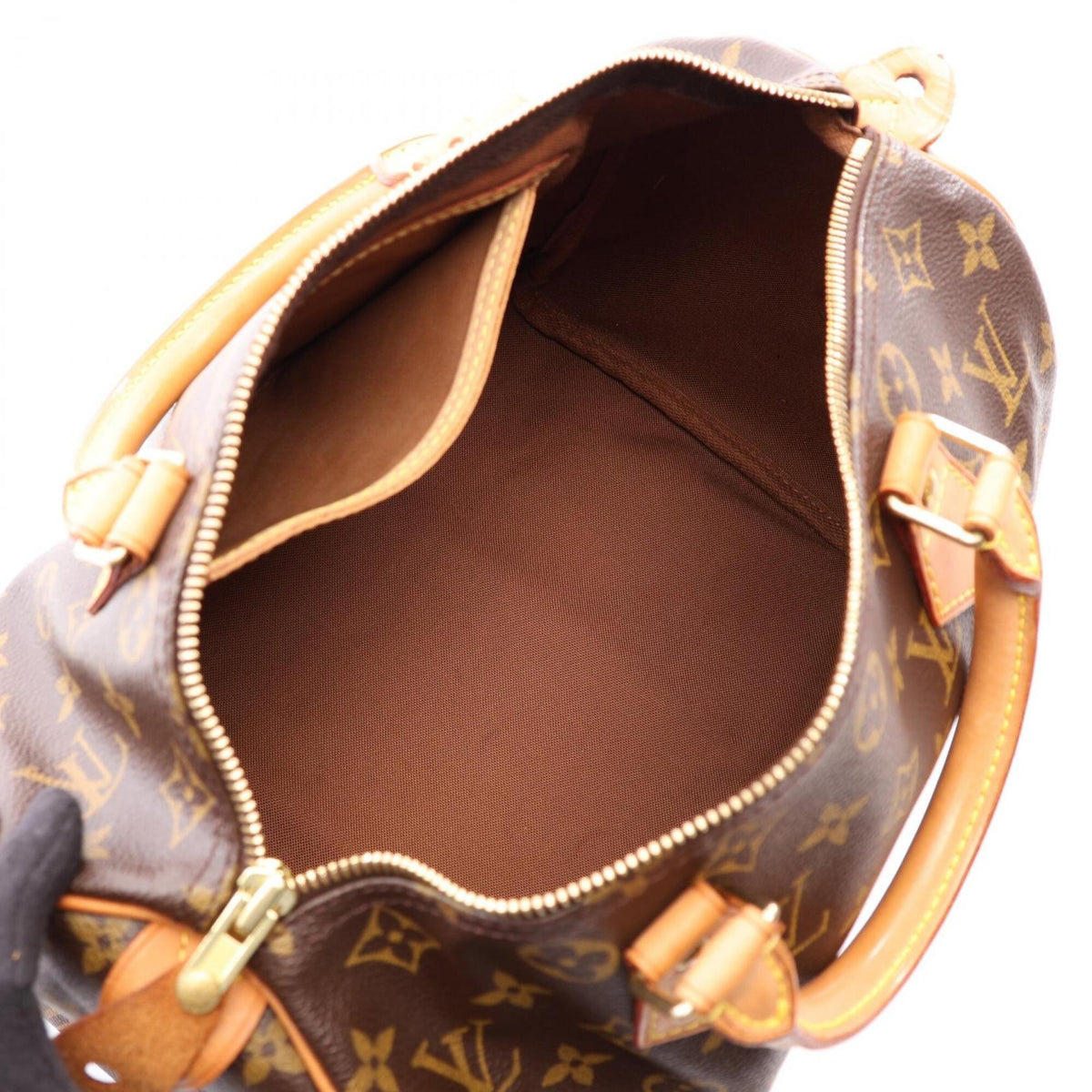 Louis Vuitton Monogram Brown Coated Canvas Leather Handbag (Pre-Owned)
