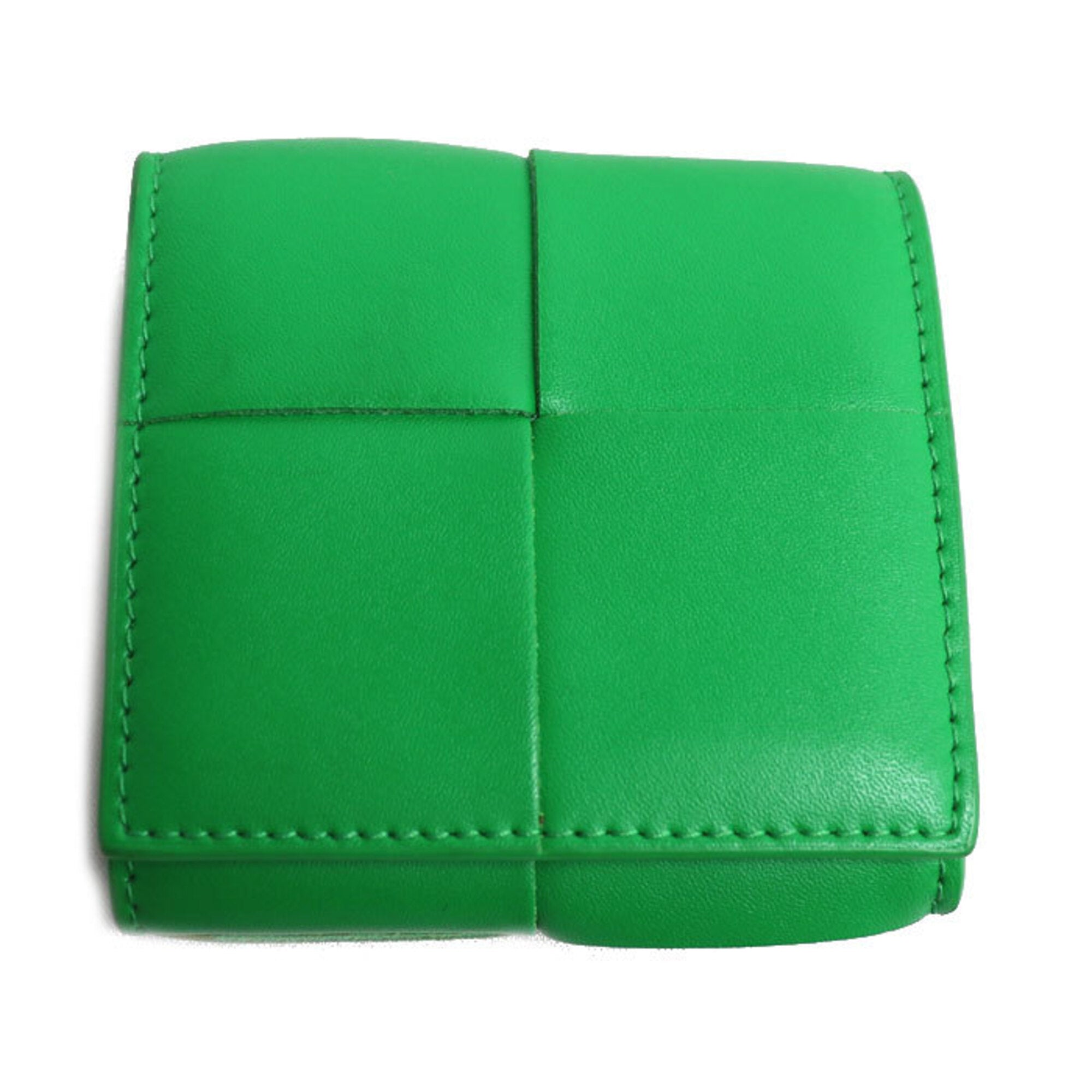 Bottega Veneta Green Leather Coin Purse/Coin Case (Pre-Owned)