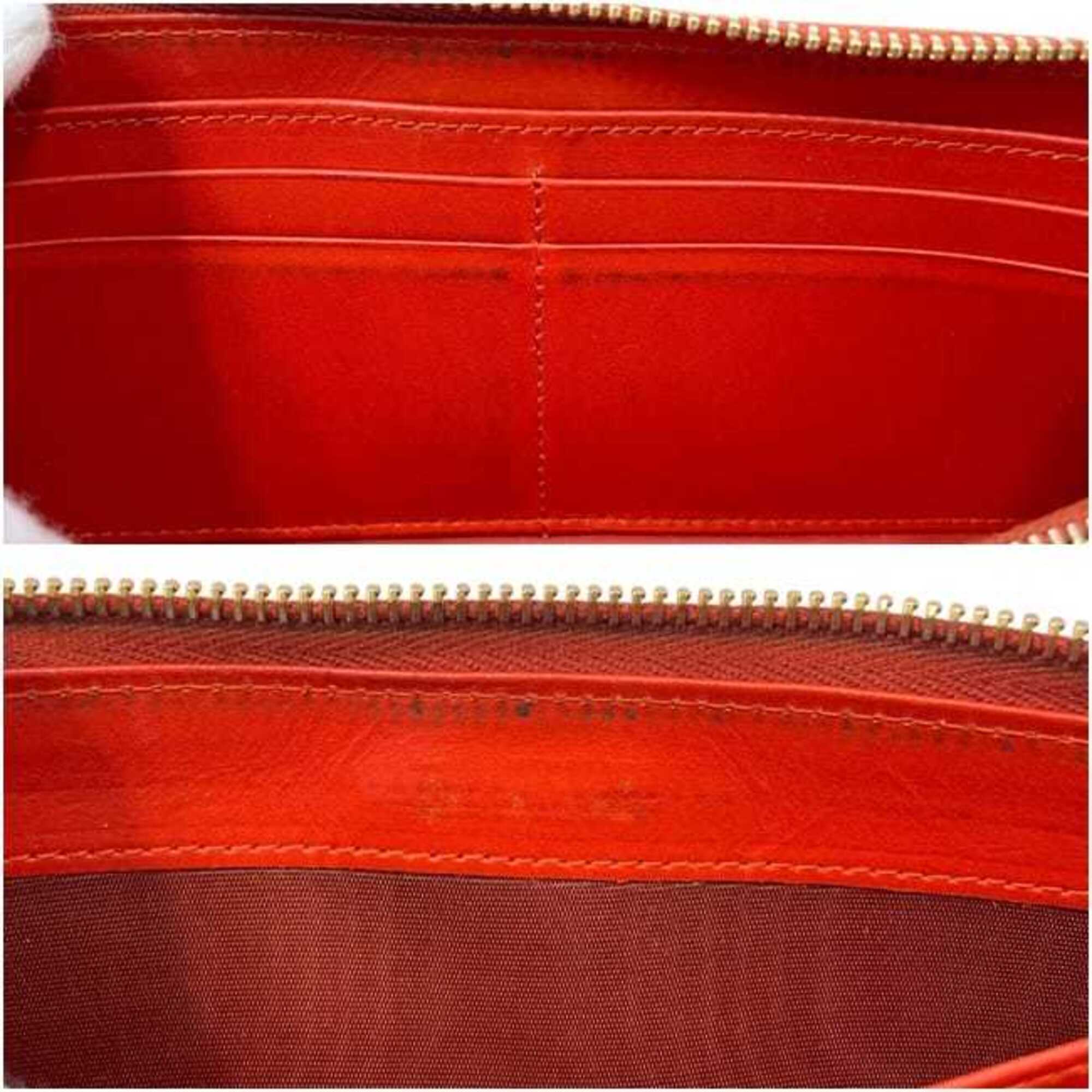 Miu Miu Orange Leather Long Wallet (Bi-Fold) (Pre-Owned)
