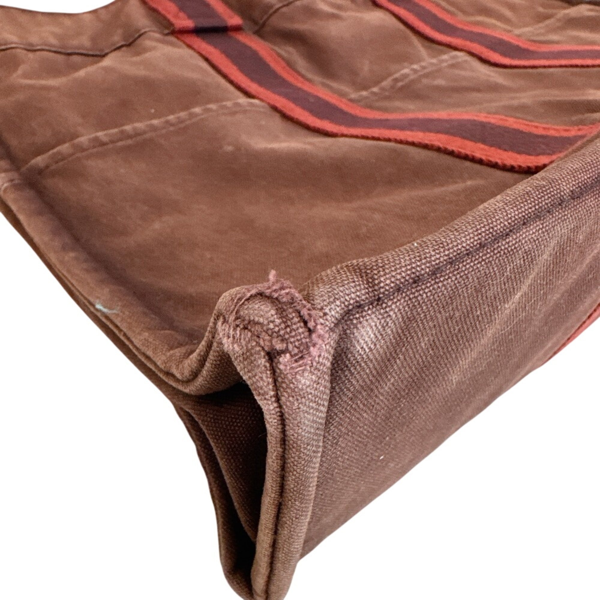 Hermes Red Color Wine Canvas Tote Bag (Pre-Owned)