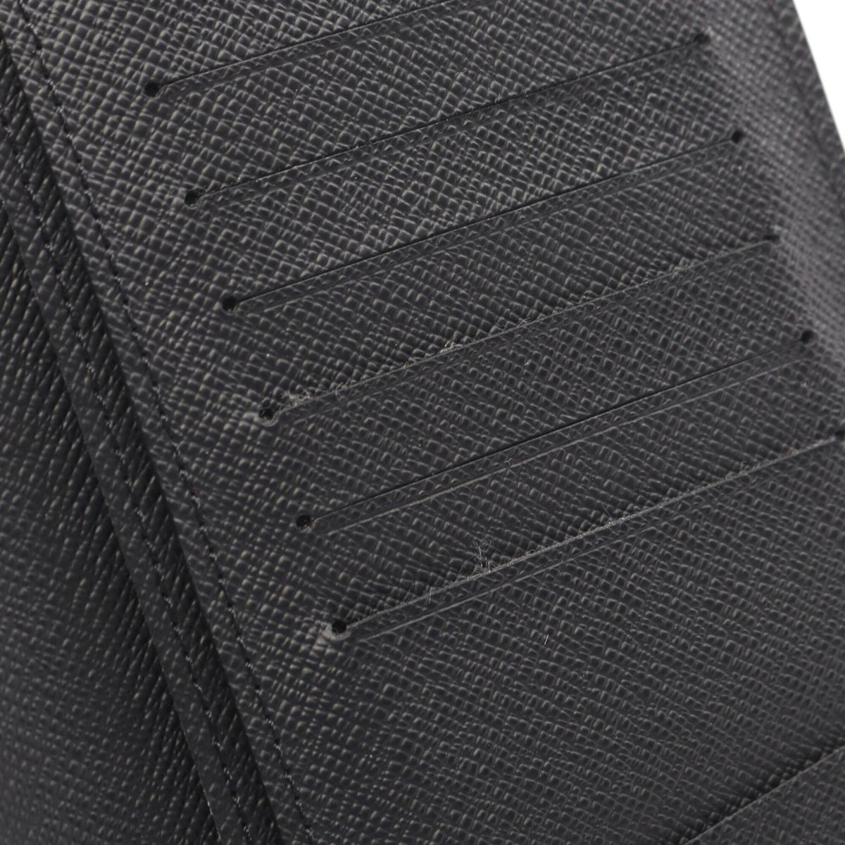 Louis Vuitton Black Leather Long Wallet (Bi-Fold) (Pre-Owned)