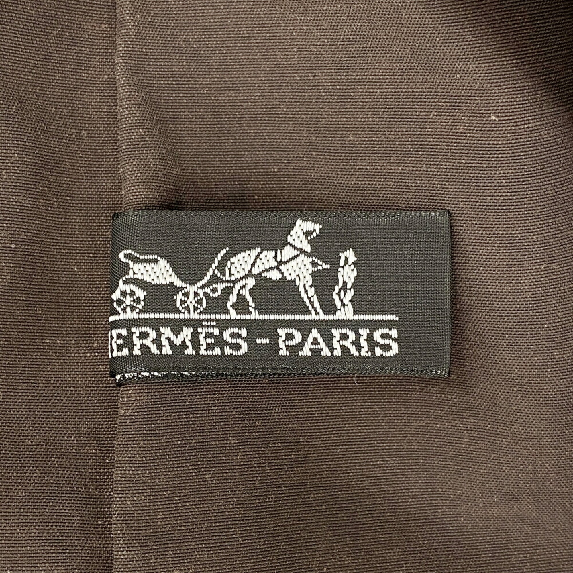 Hermes Brown Nylon Tote Bag (Pre-Owned)