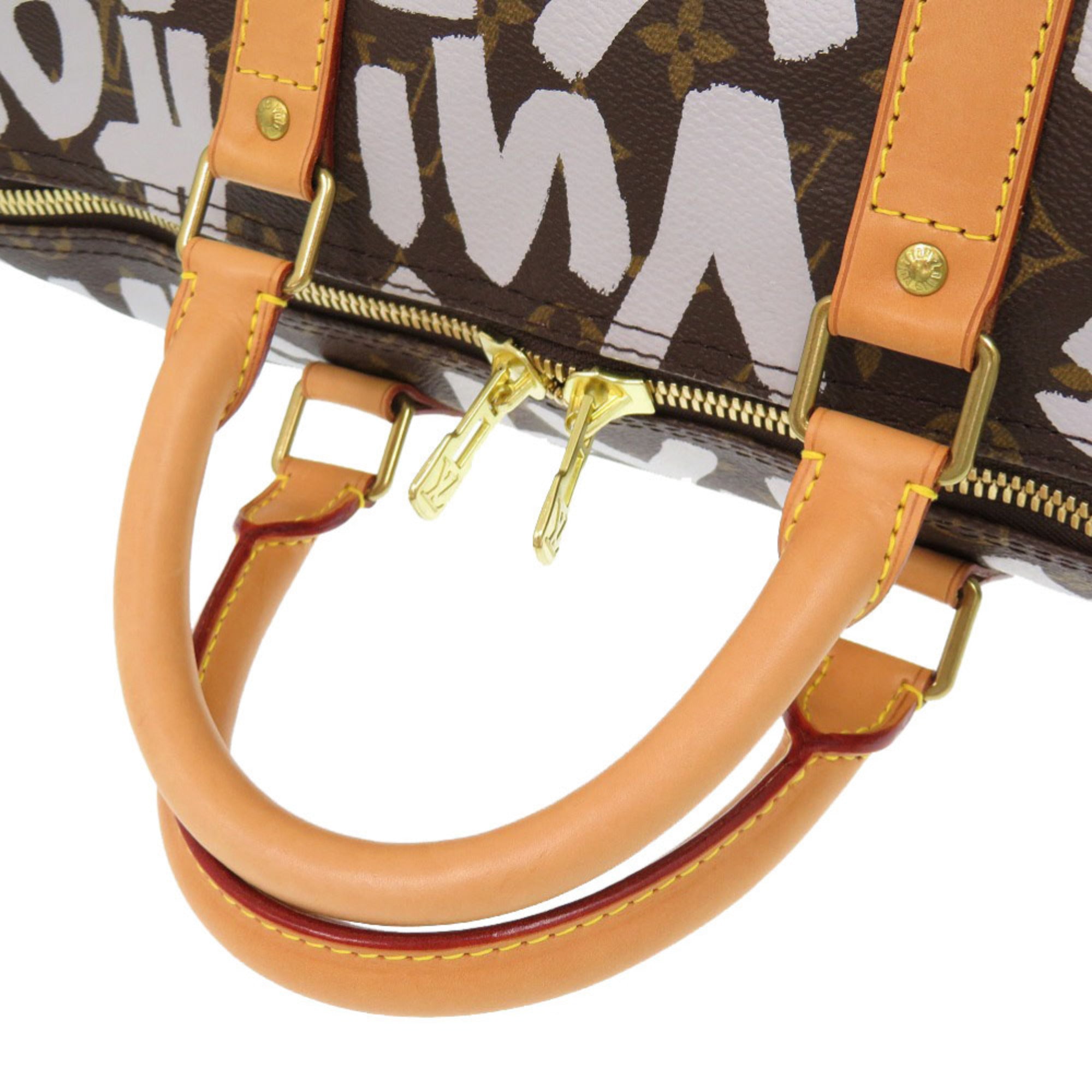 Louis Vuitton Monogram Graffiti Brown Monogram White Monogram Graffiti Monogram Boston Bag (Pre-Owned)