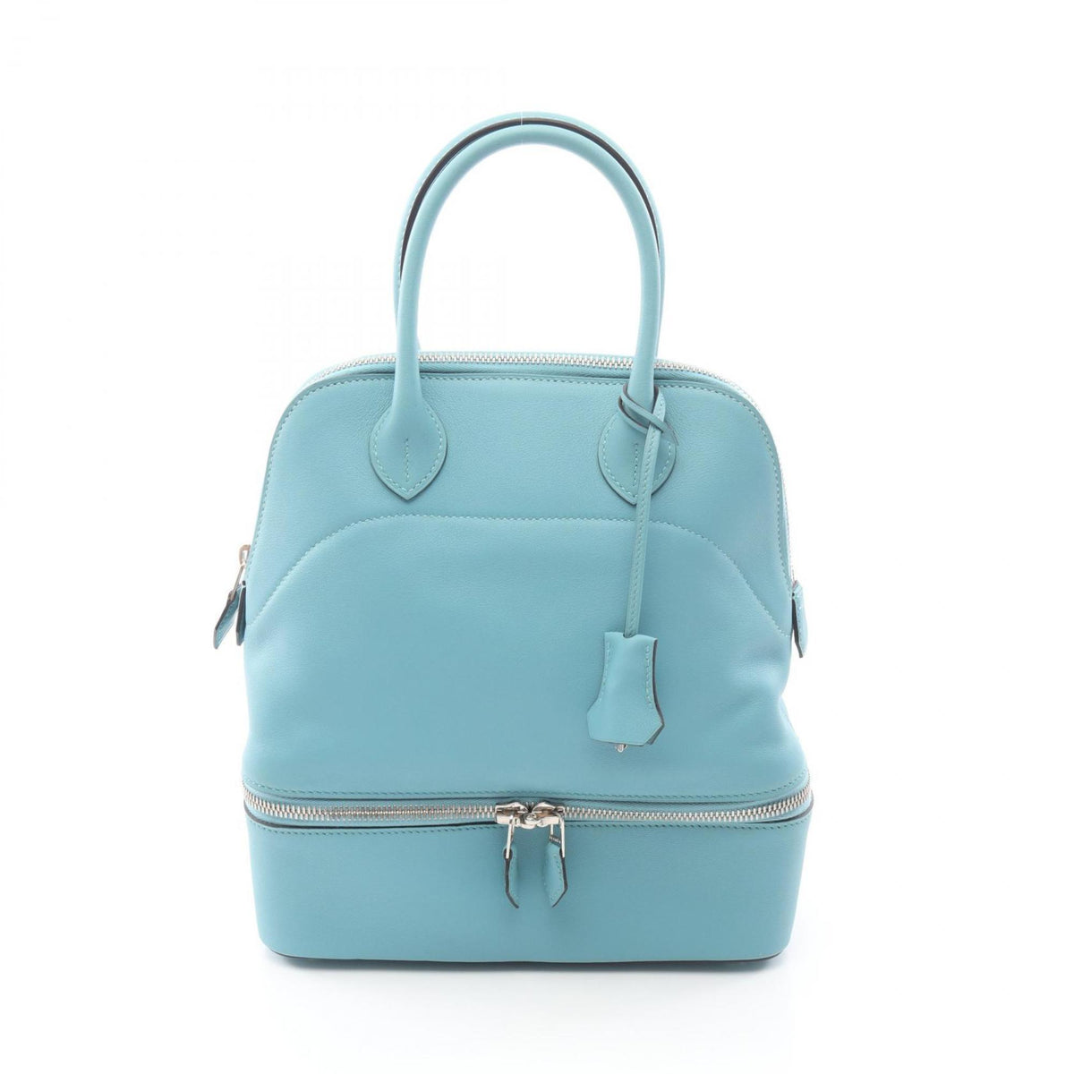 Hermes Blue Swift Leather Leather Handbag (Pre-Owned)