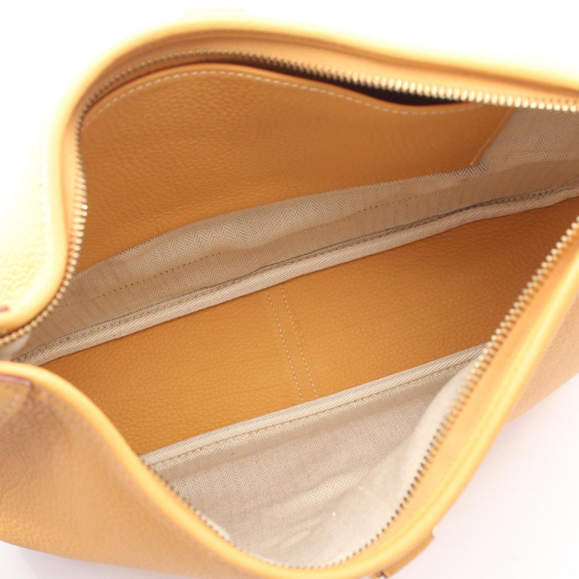 Hermes Jaune Yellow Taurillon Clemence Leather Handbag Shoulder Bag (Pre-Owned)