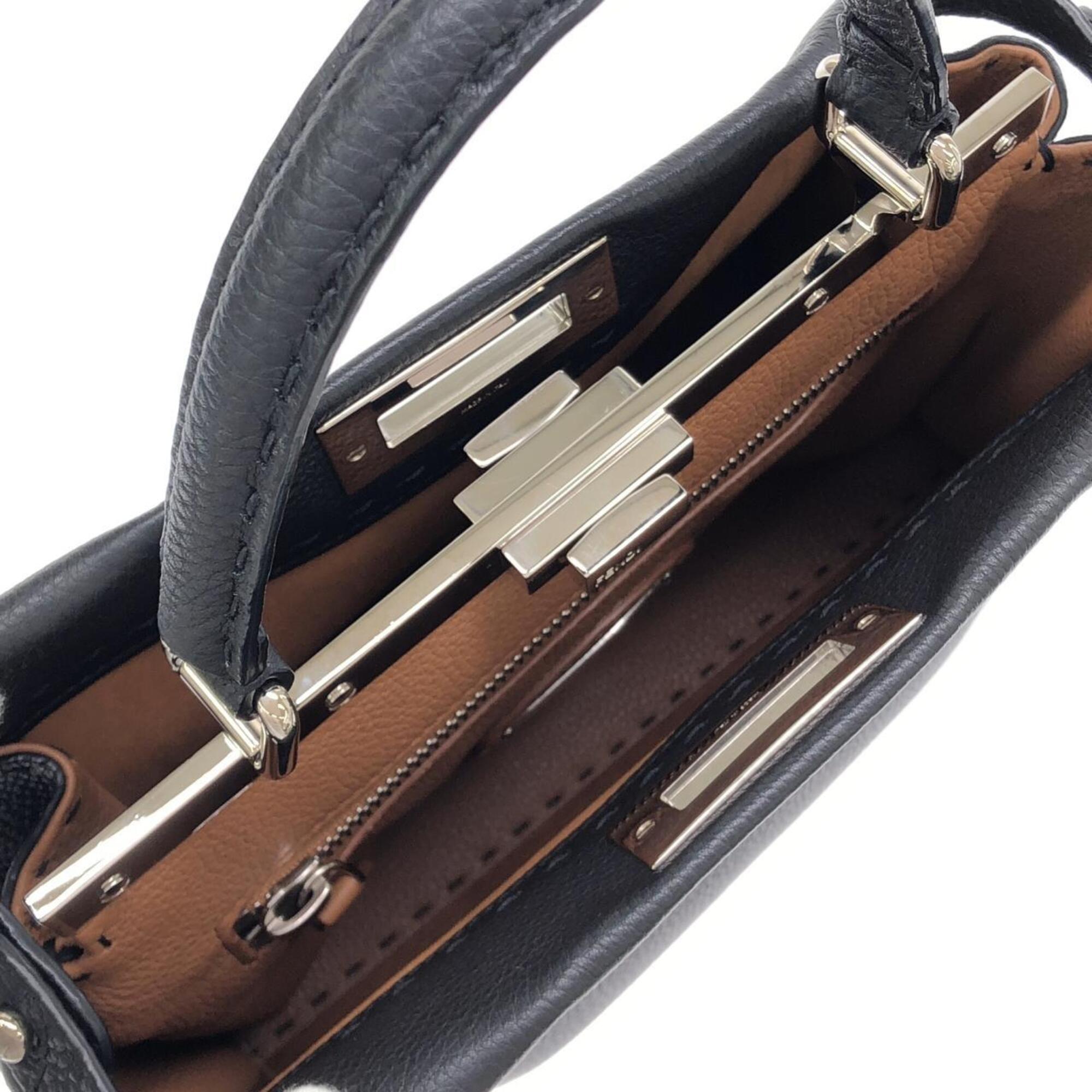 Fendi Selleria Black Leather Handbag (Pre-Owned)