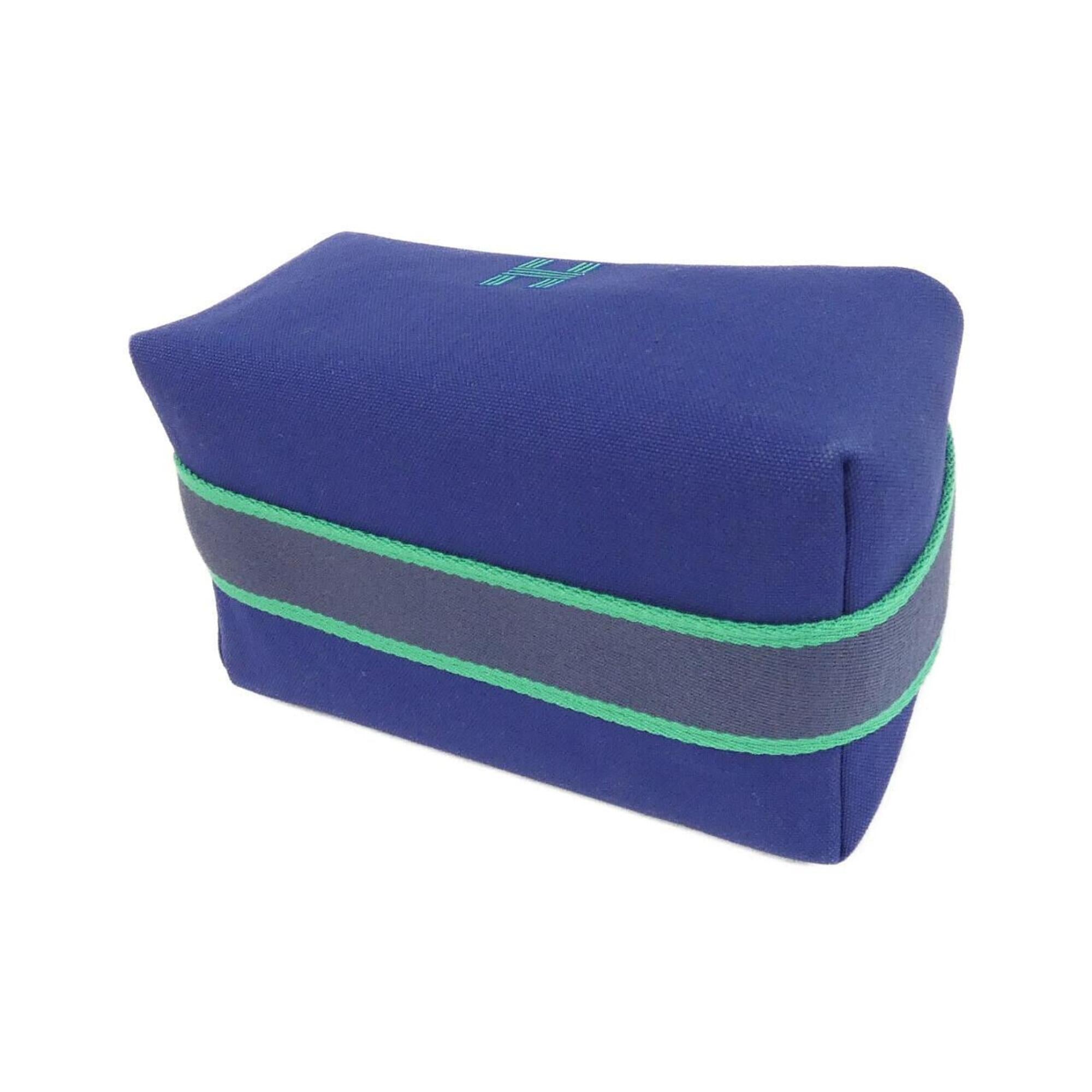 Hermes Blue Canvas Handbag Pouch (Pre-Owned)