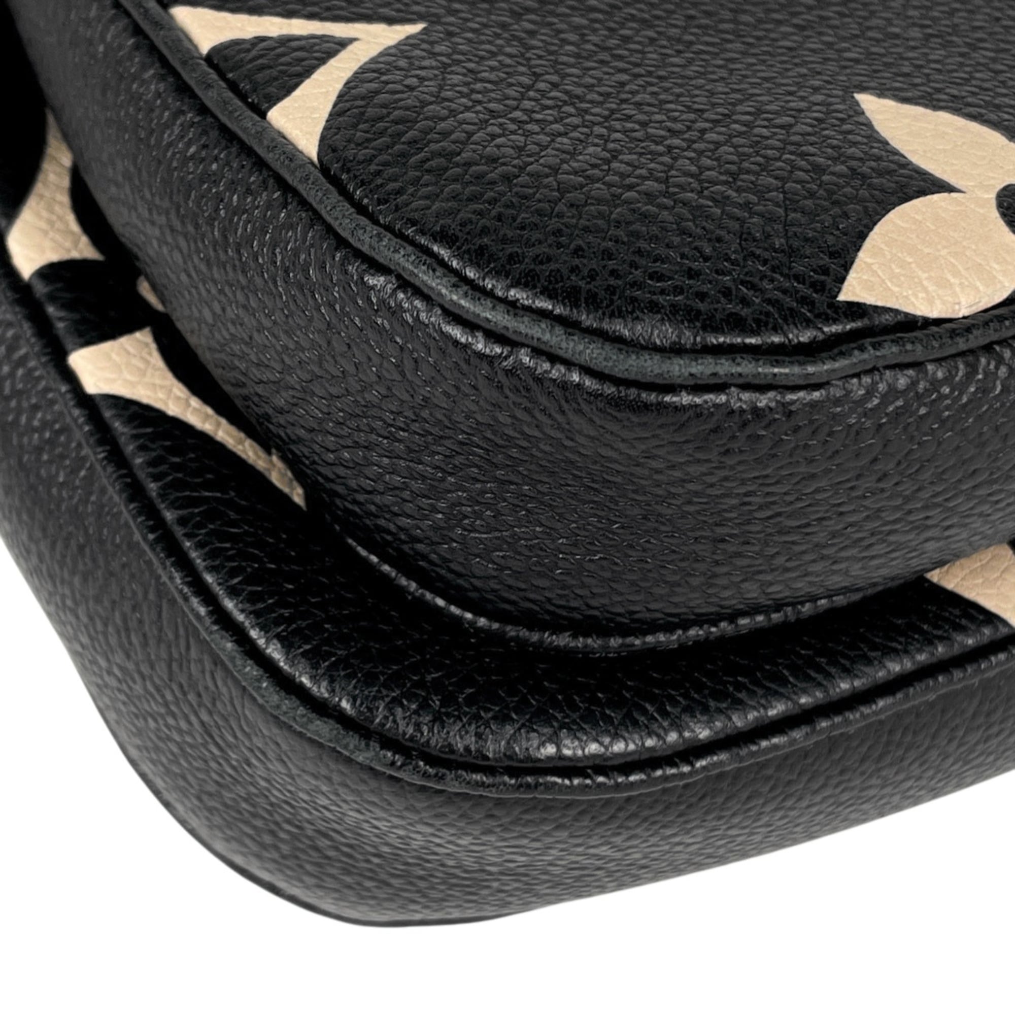 Louis Vuitton Beige Black Monogram Empreinte Pochette Shoulder Bag (Pre-Owned)