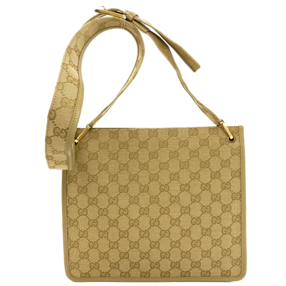 Gucci Beige Canvas Shoulder Bag (Pre-Owned)