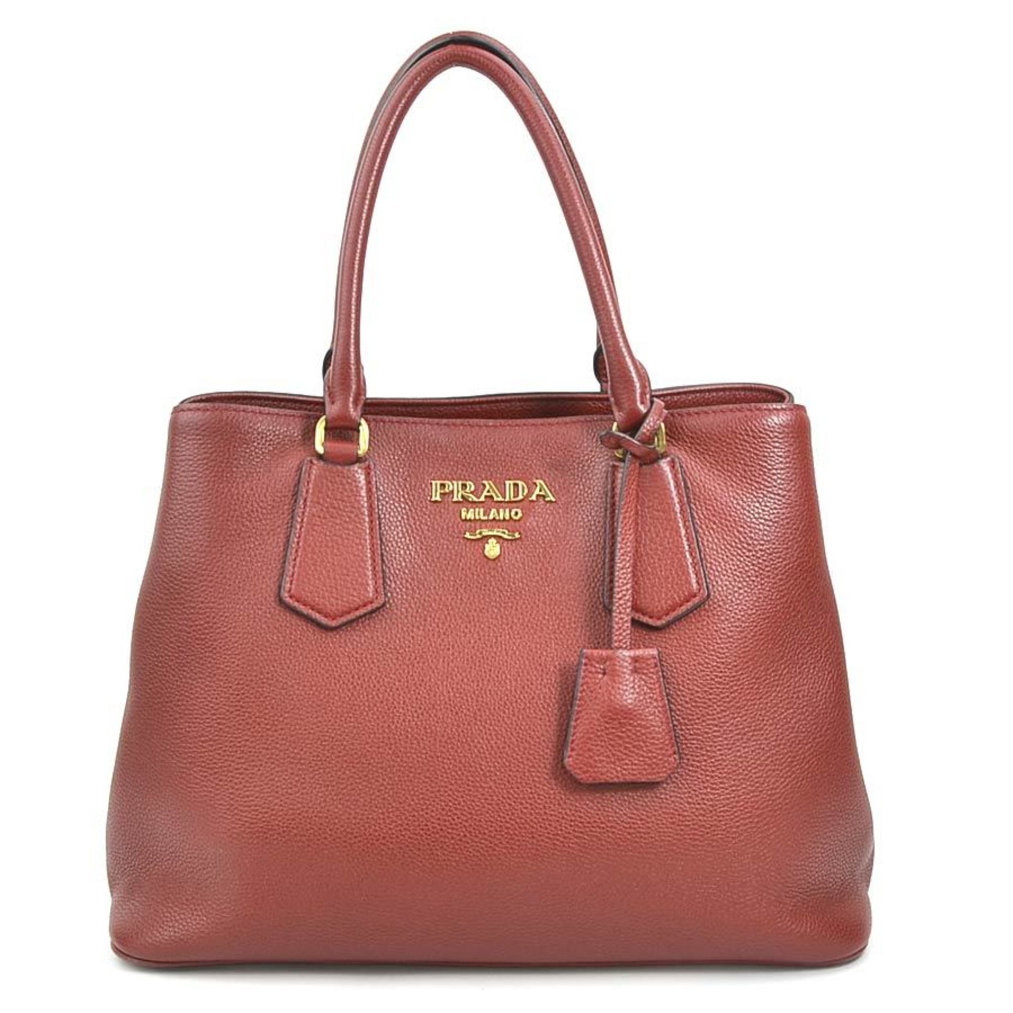 Prada Dark Red Leather Handbag (Pre-Owned)
