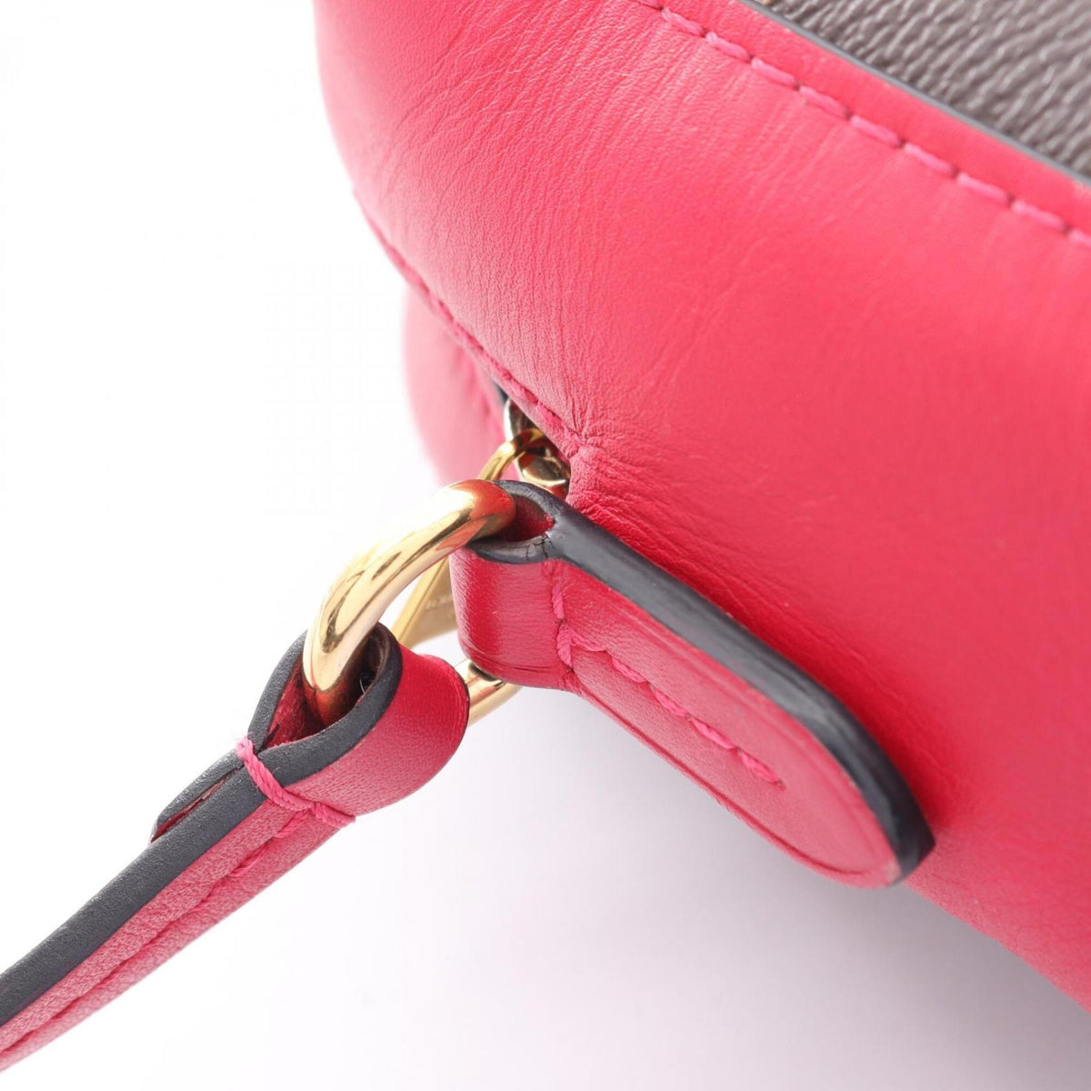 Louis Vuitton Brown Freesia Monogram Pink Monogram Leather Handbag Shoulder Bag (Pre-Owned)