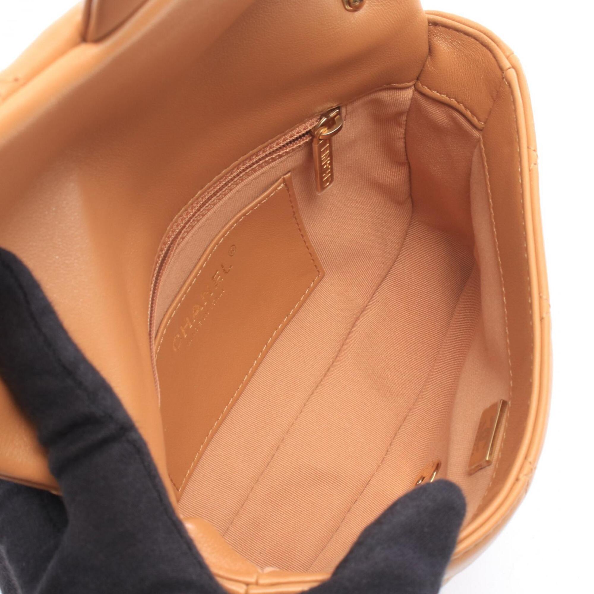Chanel Brown Leather Handbag Shoulder Bag (Pre-Owned)