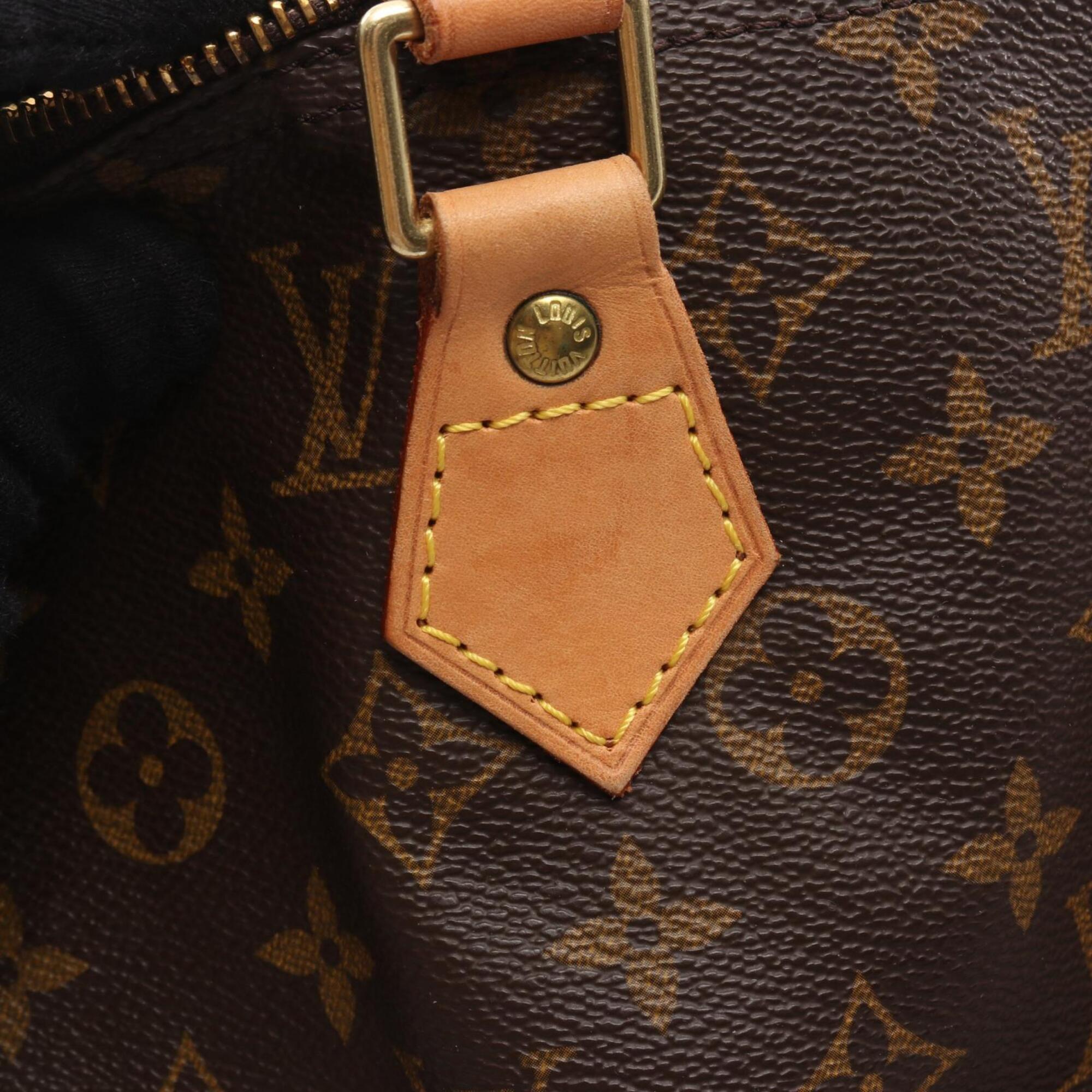 Louis Vuitton Brown Monogram Coated Canvas Leather Handbag (Pre-Owned)