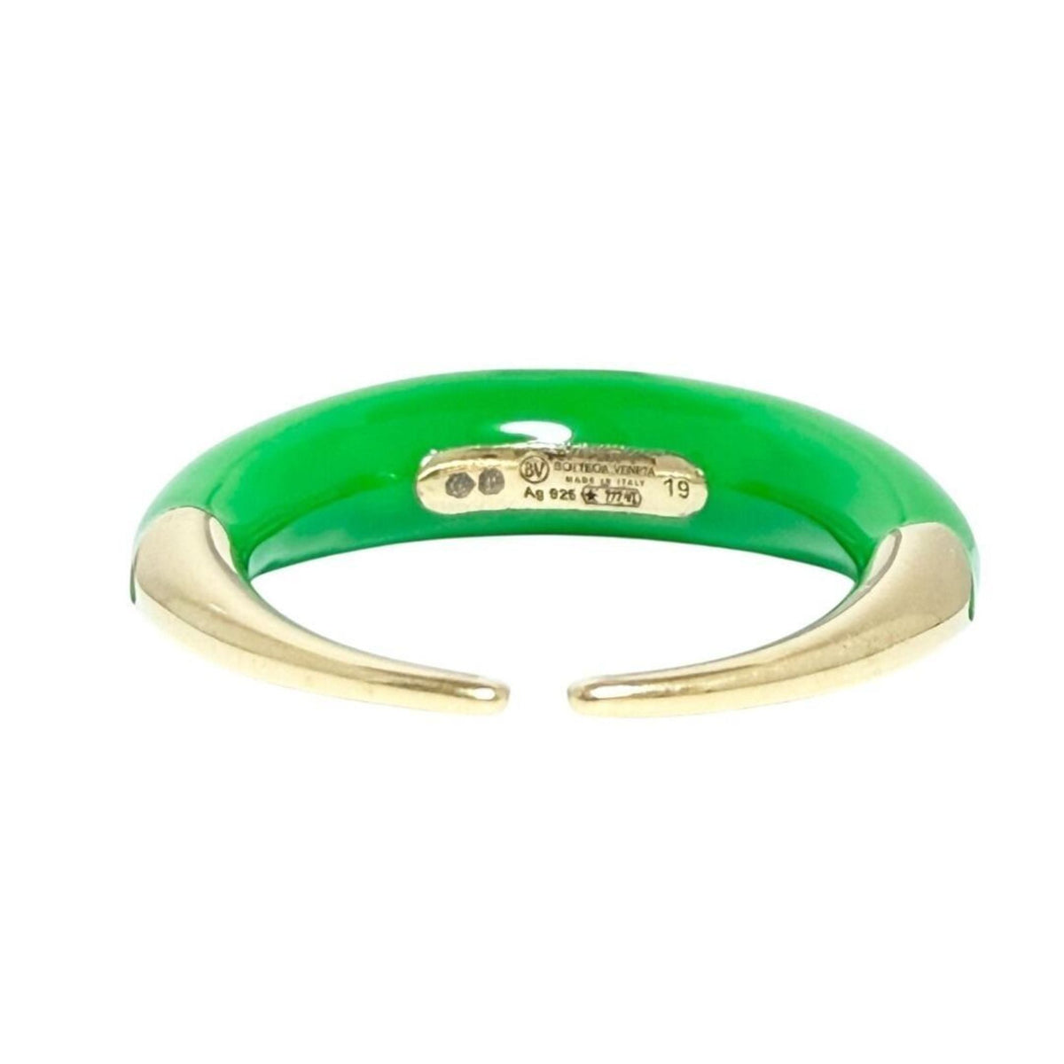 Bottega Veneta Gold Silver 925 Band Ring (Pre-Owned)