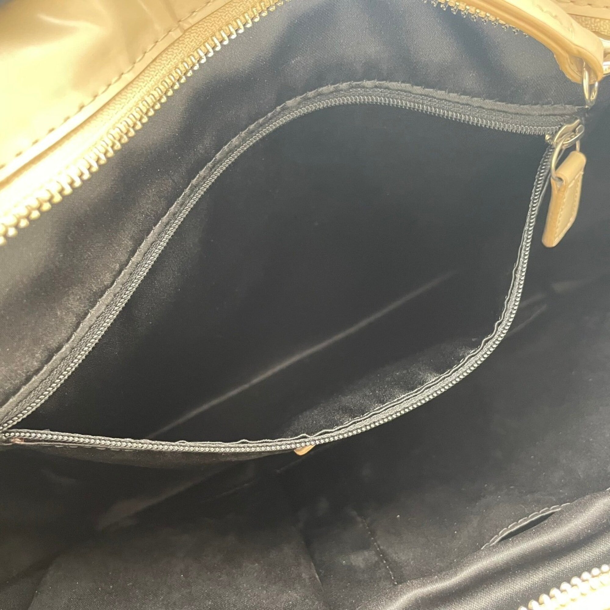 Coach Beige Navy Canvas Leather Handbag Tote Bag (Pre-Owned)