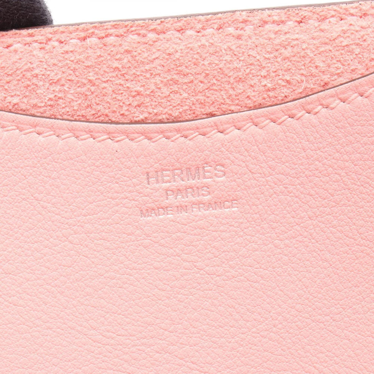 Hermes Pink Rose Sakura Taurillon Clemence Leather Leather Swift Leather Handbag (Pre-Owned)