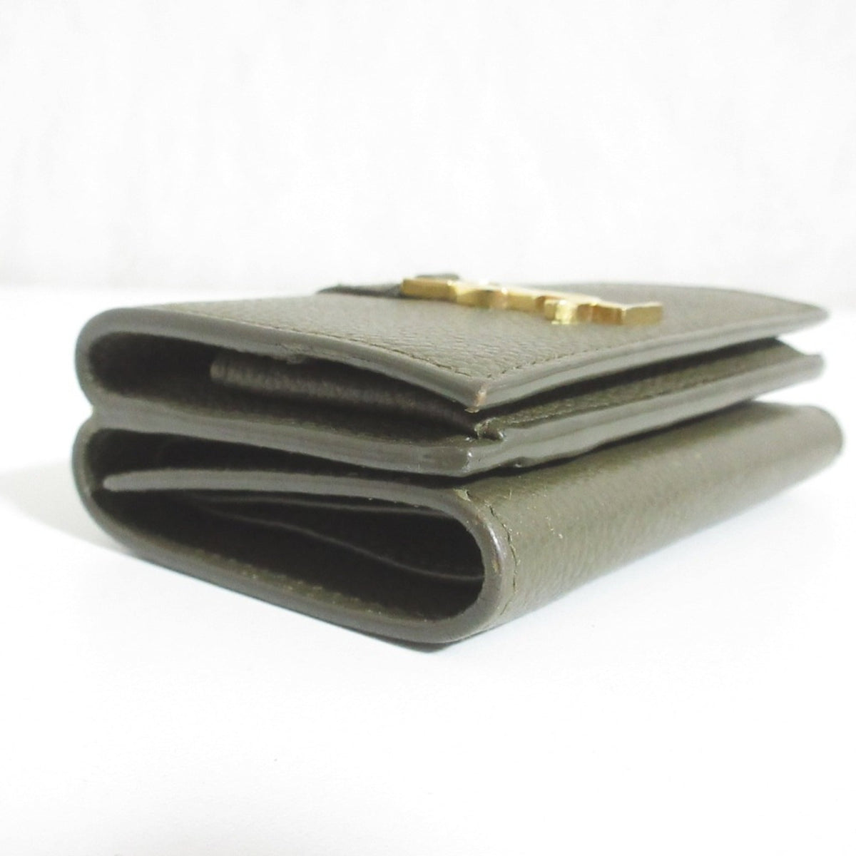Saint Laurent Khaki Wallet (Tri-Fold) (Pre-Owned)