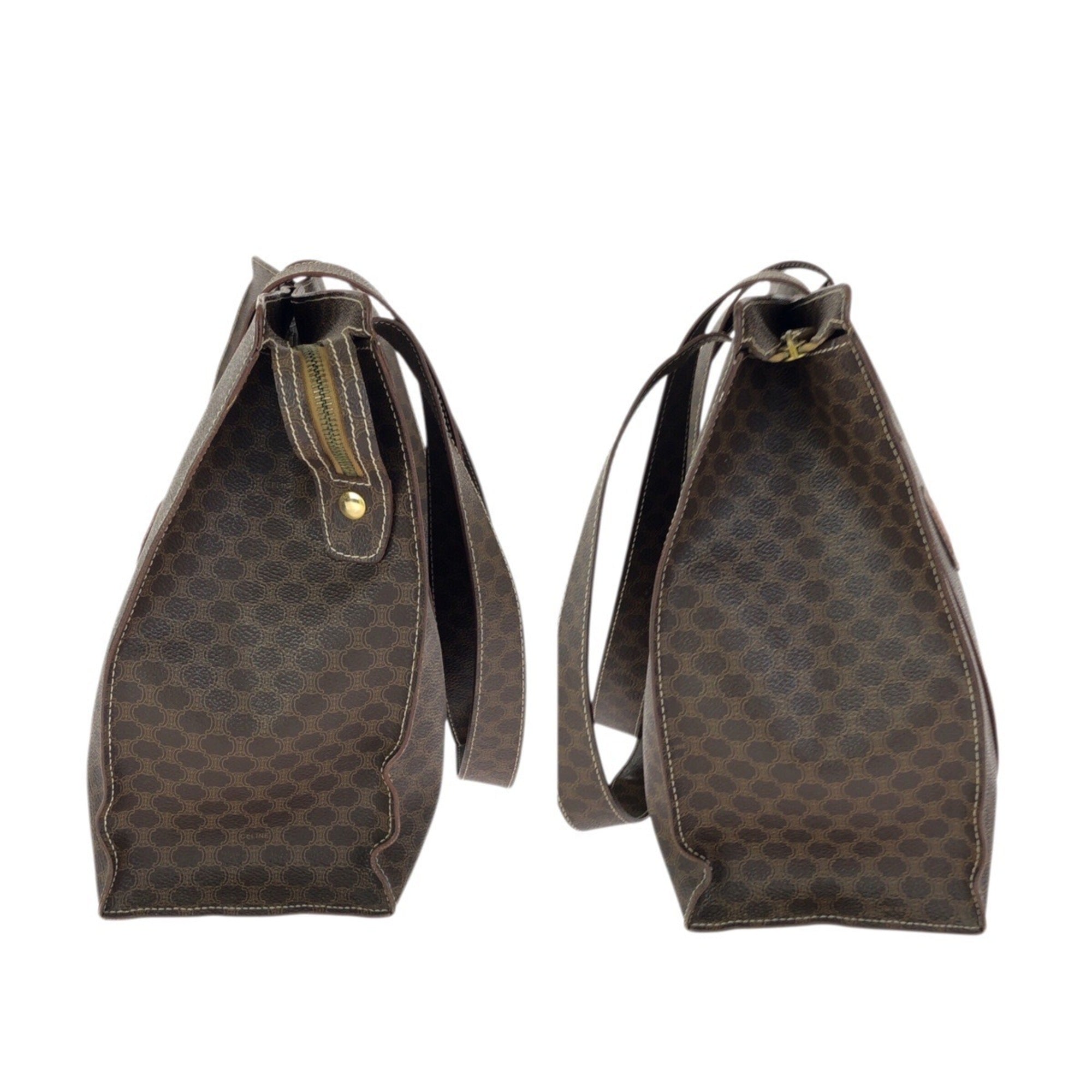 Celine Dark Brown Pvc Shoulder Bag Tote Bag (Pre-Owned)