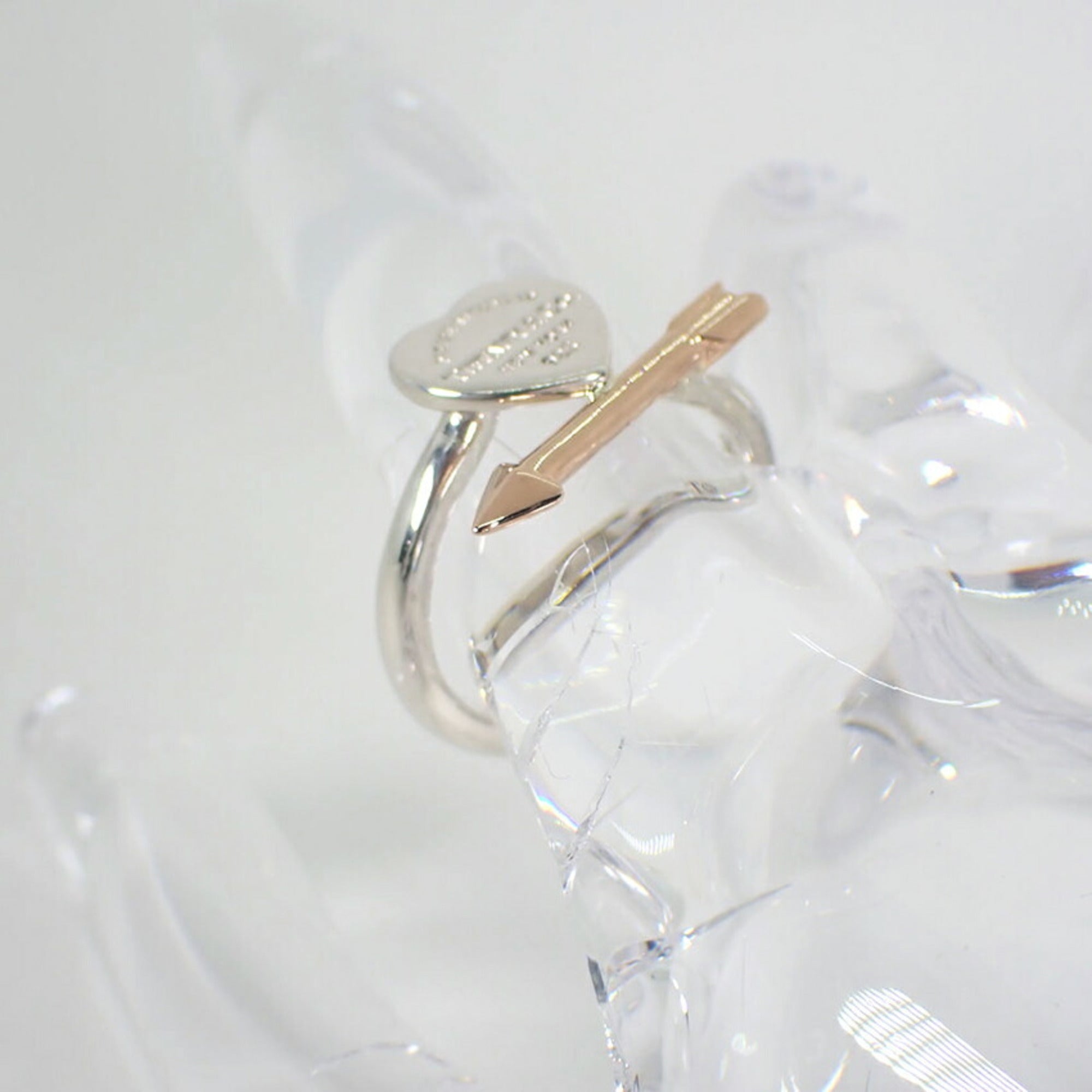Tiffany Pink Gold (18K) Sterling Silver 925 Band Ring (Pre-Owned)
