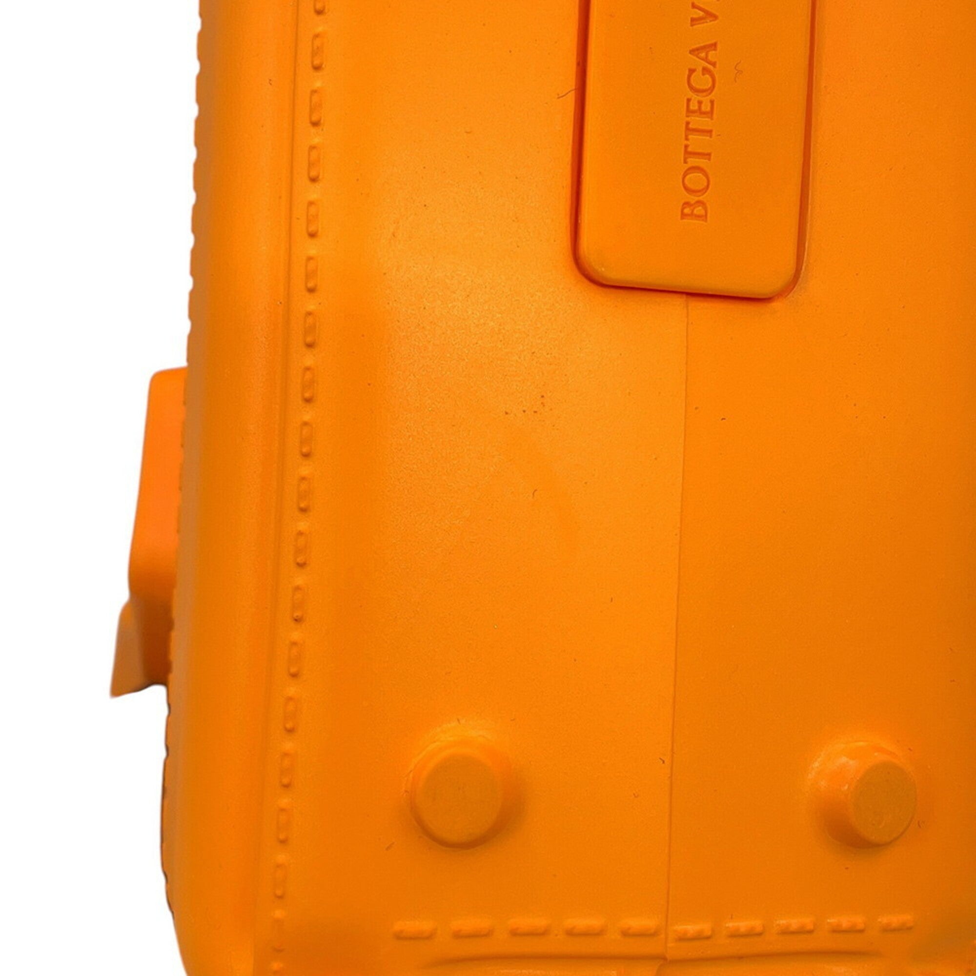 Bottega Veneta Orange Rubber Handbag (Pre-Owned)