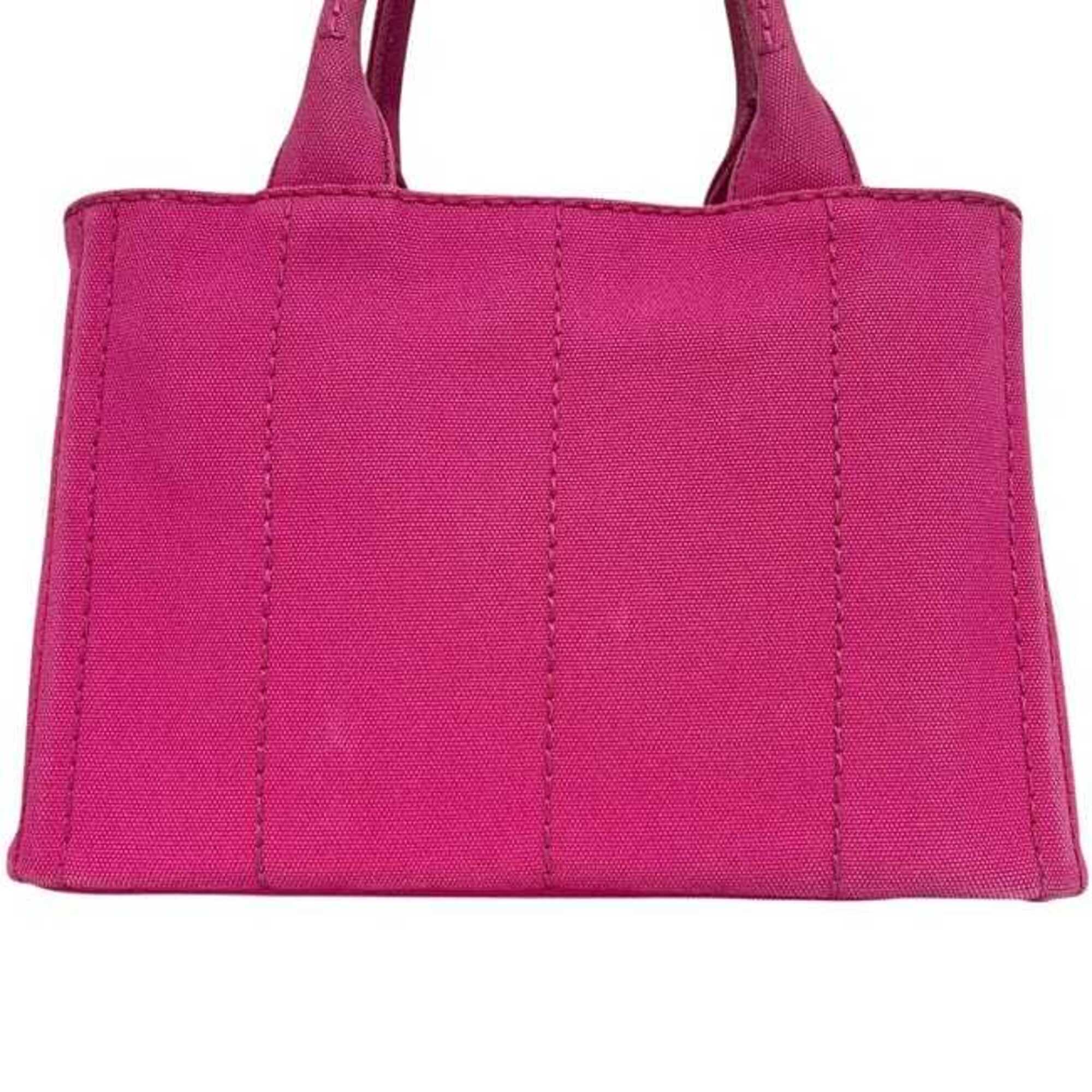 Prada Pink Canvas Tote Bag (Pre-Owned)