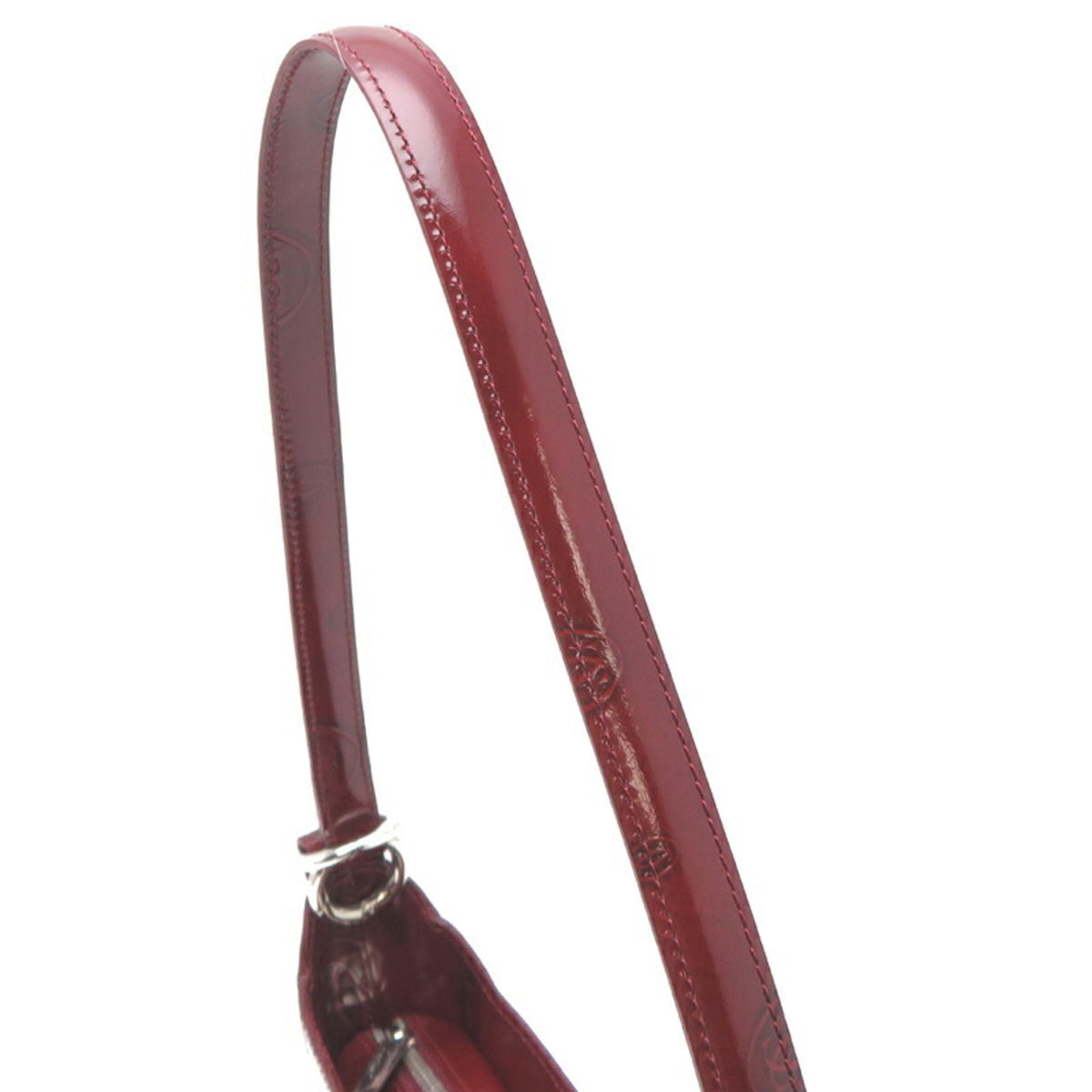 Cartier Bordeaux Patent Leather Handbag (Pre-Owned)