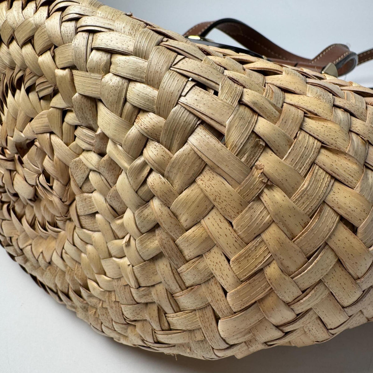 Jimmy Choo Beige Brown Raffia Handbag Shoulder Bag (Pre-Owned)