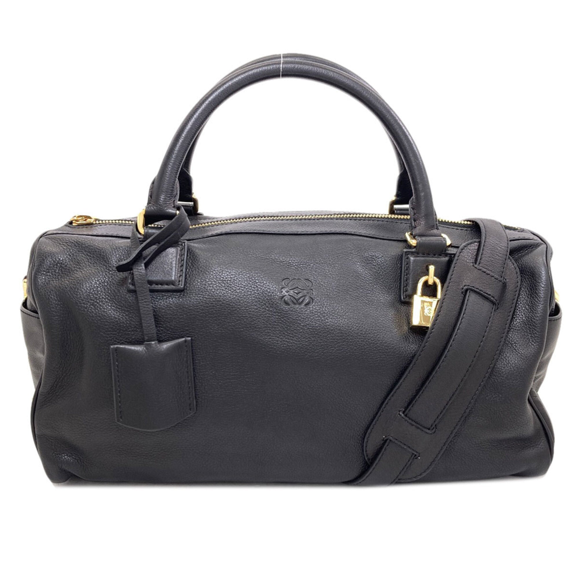 Loewe Amazona Black Leather Handbag (Pre-Owned)