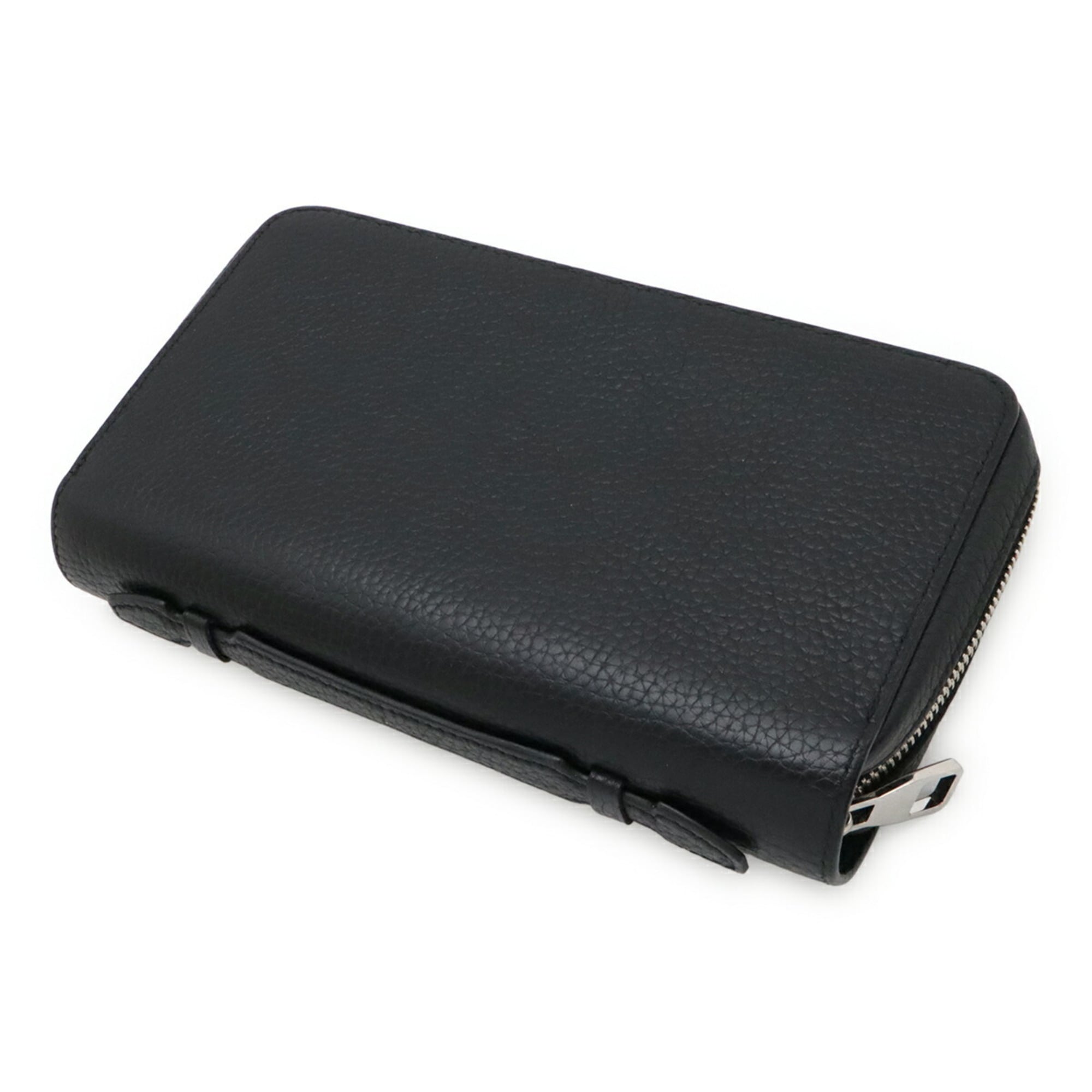 Louis Vuitton Black Noir Leather Long Wallet (Bi-Fold) (Pre-Owned)
