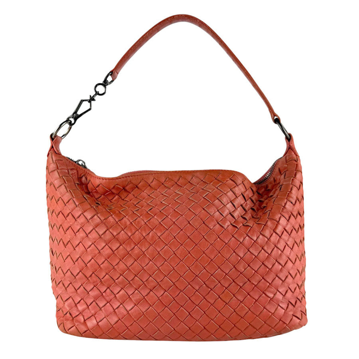 Bottega Veneta Orange Leather Shoulder Bag (Pre-Owned)