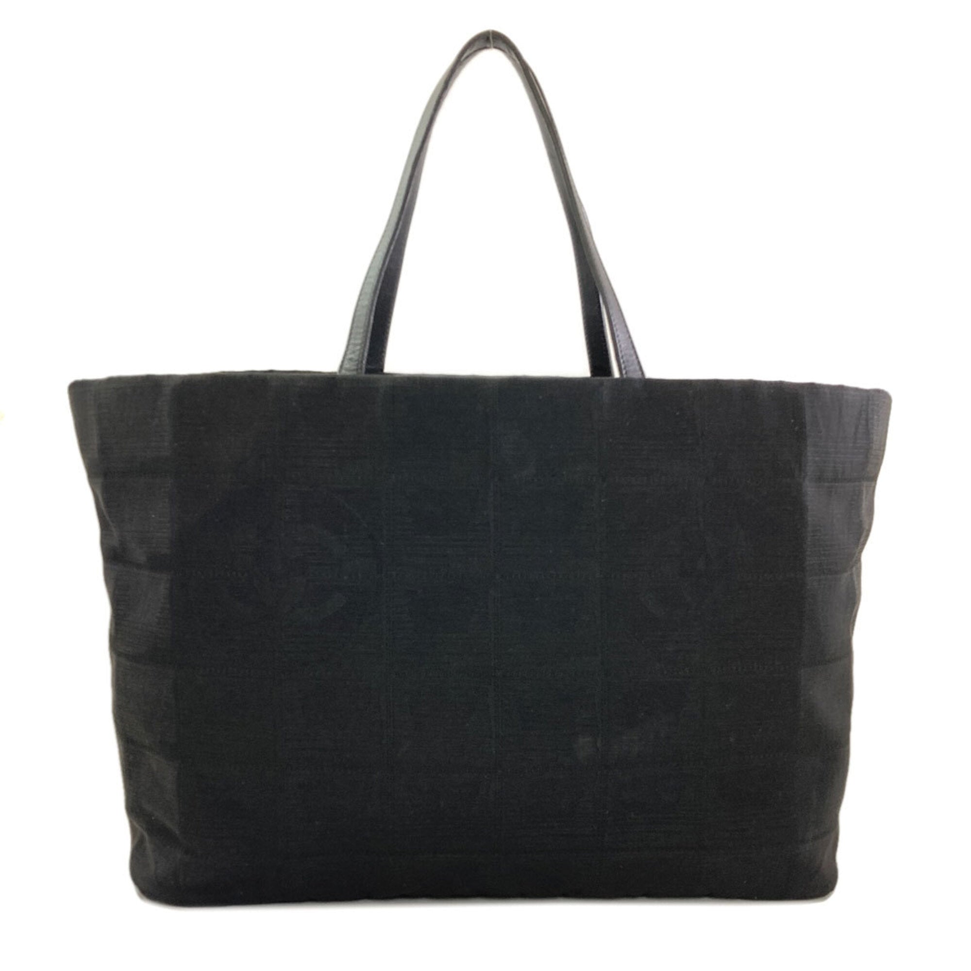 Chanel Black Nylon Jacquard Tote Bag (Pre-Owned)