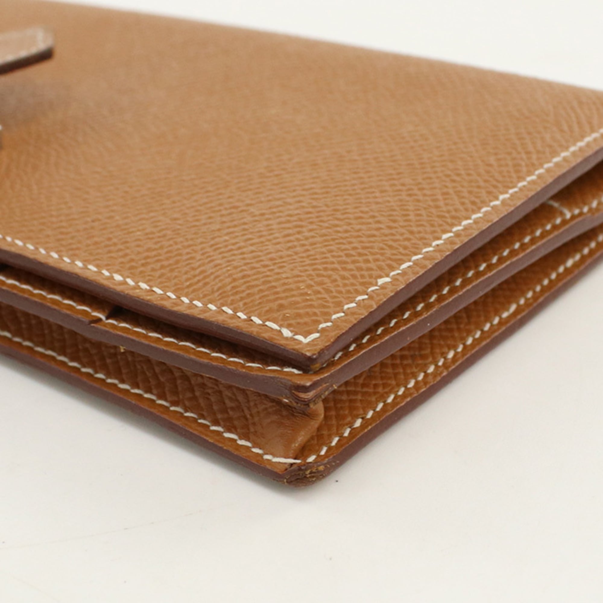 Hermes Gold Epsom Leather Long Wallet (Bi-Fold) (Pre-Owned)