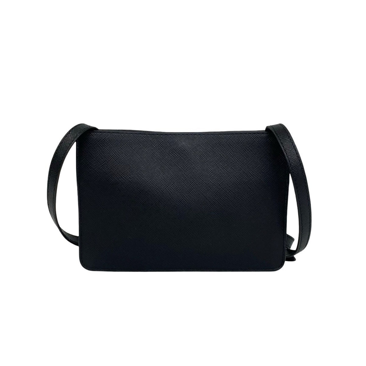 Prada Black Leather Pochette Shoulder Bag (Pre-Owned)