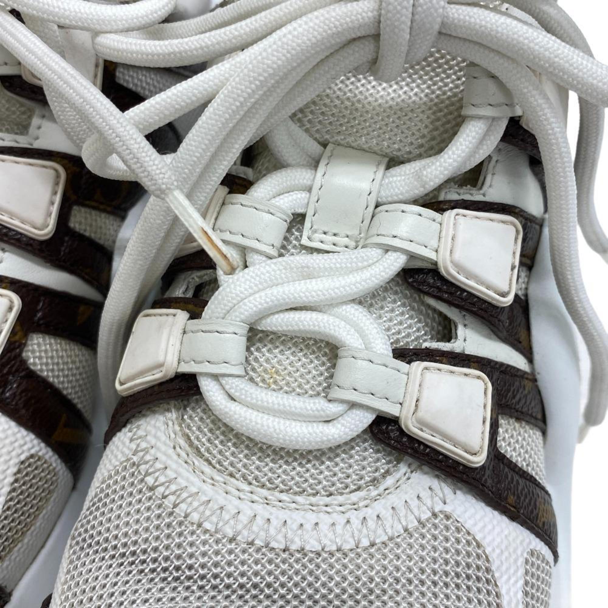 Louis Vuitton Brown White Sneakers (Pre-Owned)