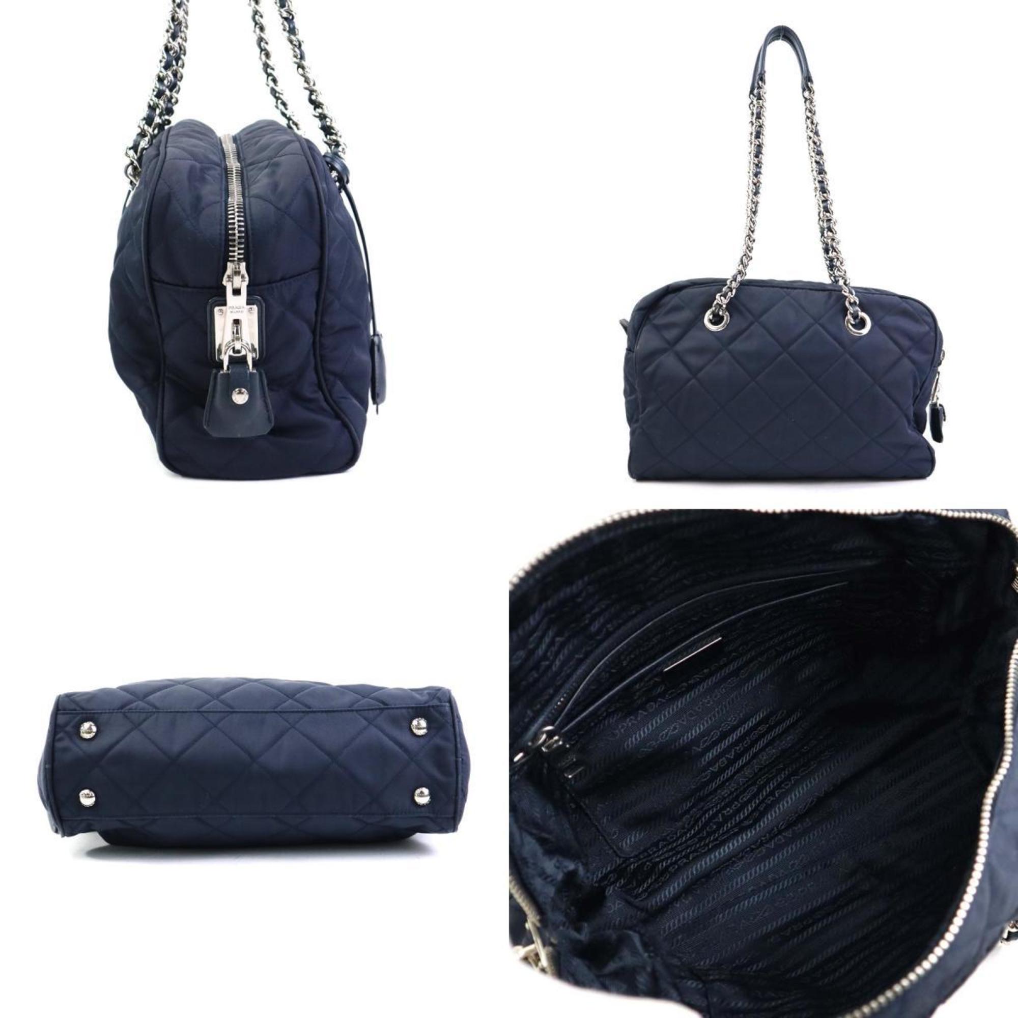 Prada Navy Nylon Shoulder Bag (Pre-Owned)