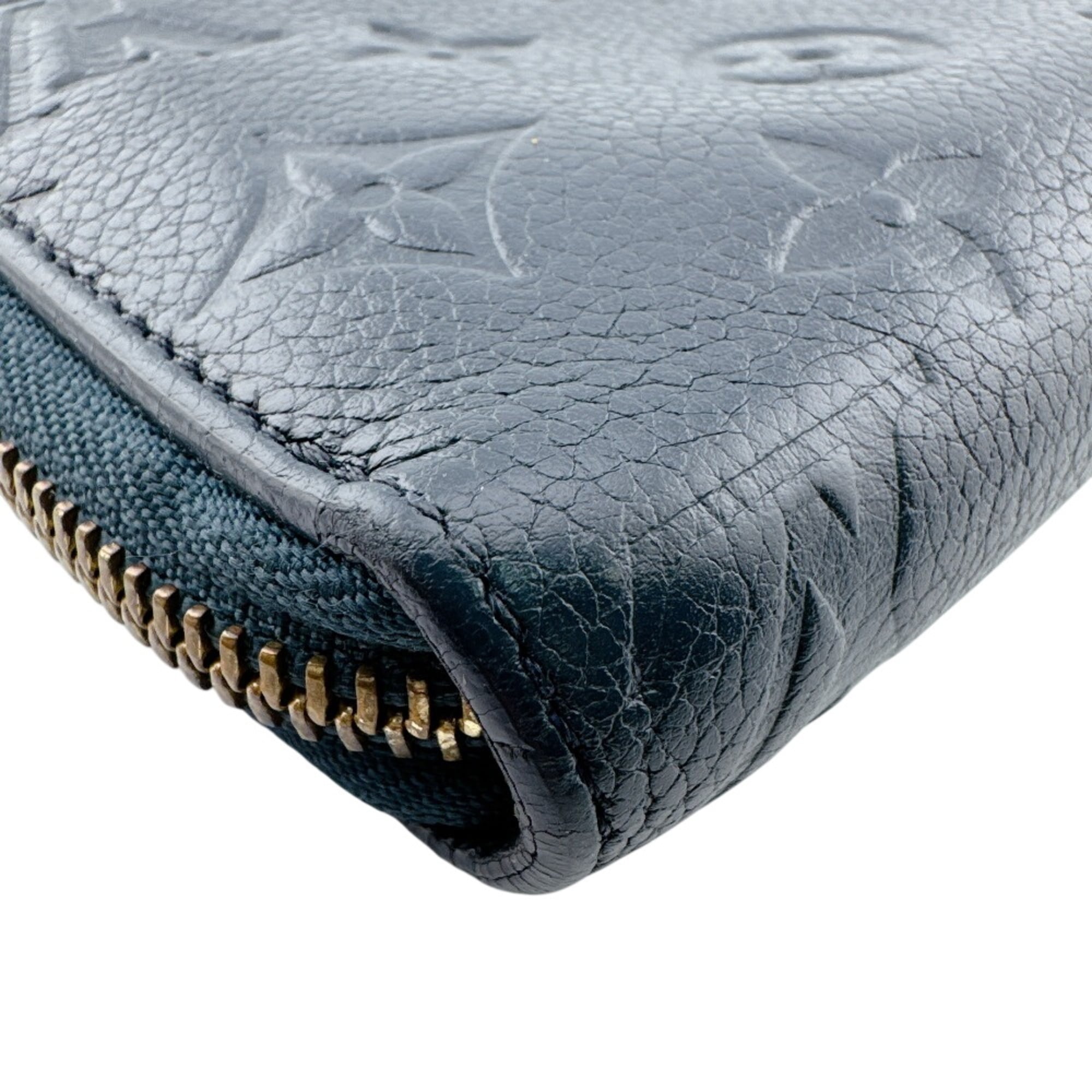 Louis Vuitton Navy Leather Long Wallet (Bi-Fold) (Pre-Owned)