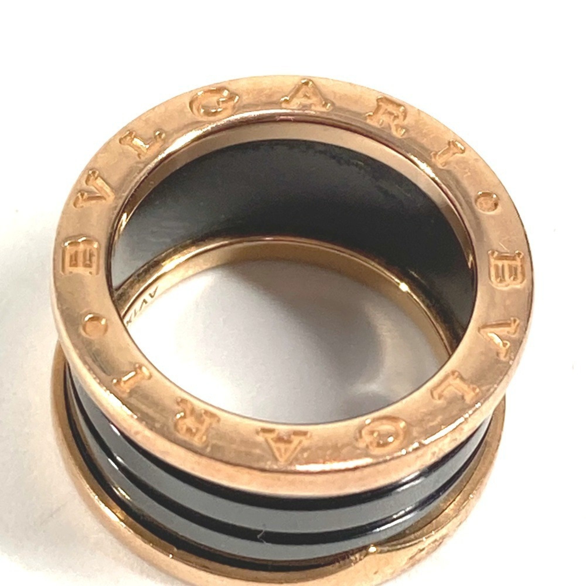 Bvlgari B.Zero1 Black Pink Ceramic Band Ring (Pre-Owned)