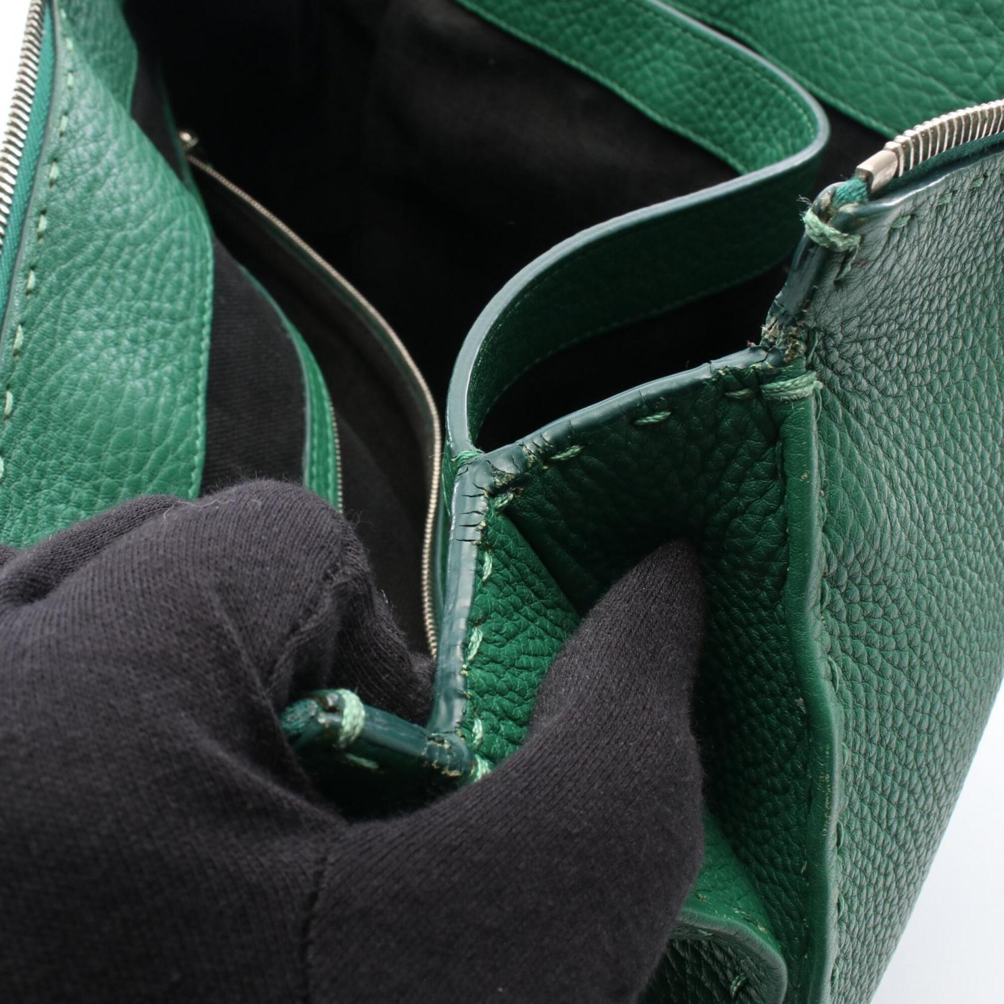 Fendi Green Leather Handbag (Pre-Owned)