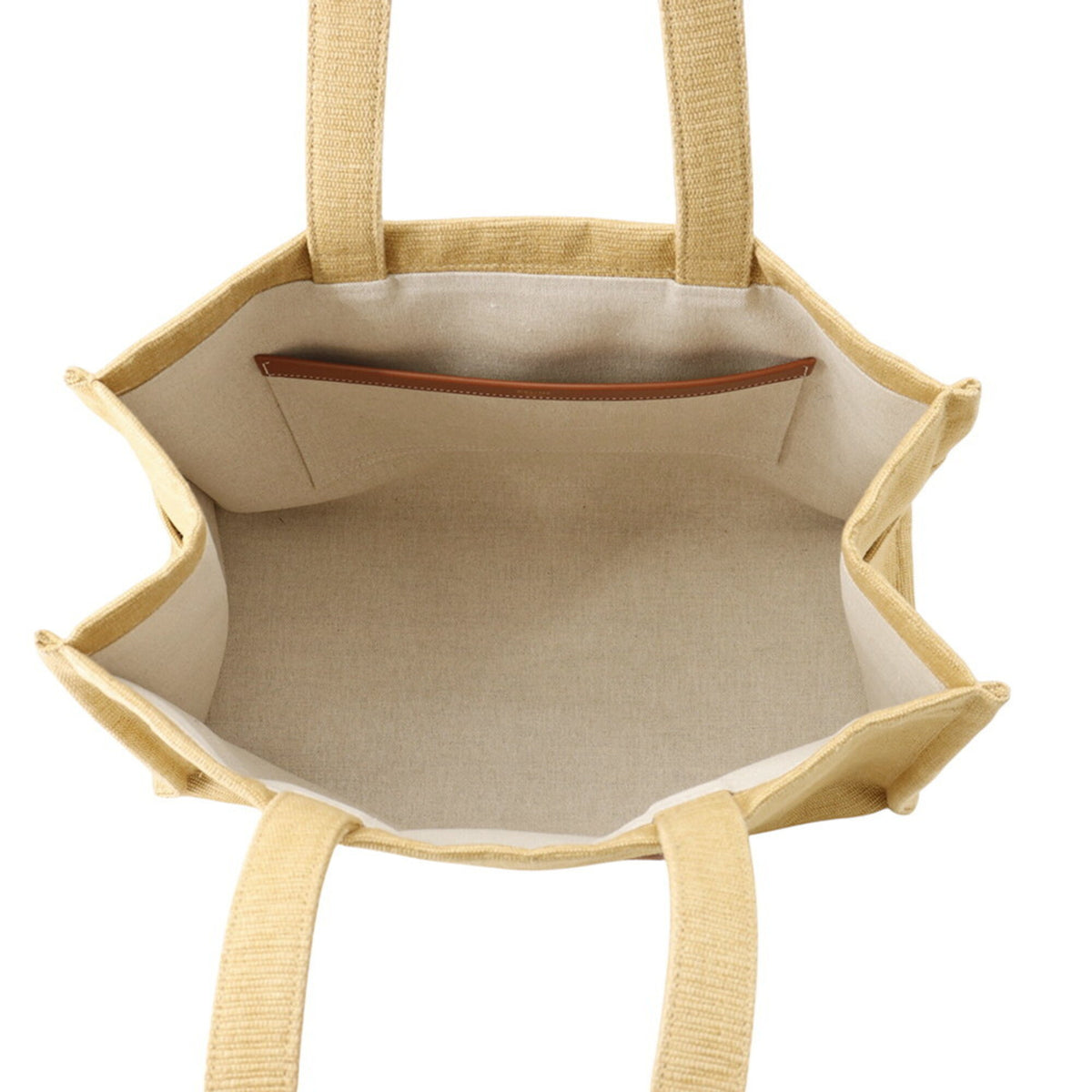 Celine Brown Canvas Leather Handbag Tote Bag (Pre-Owned)