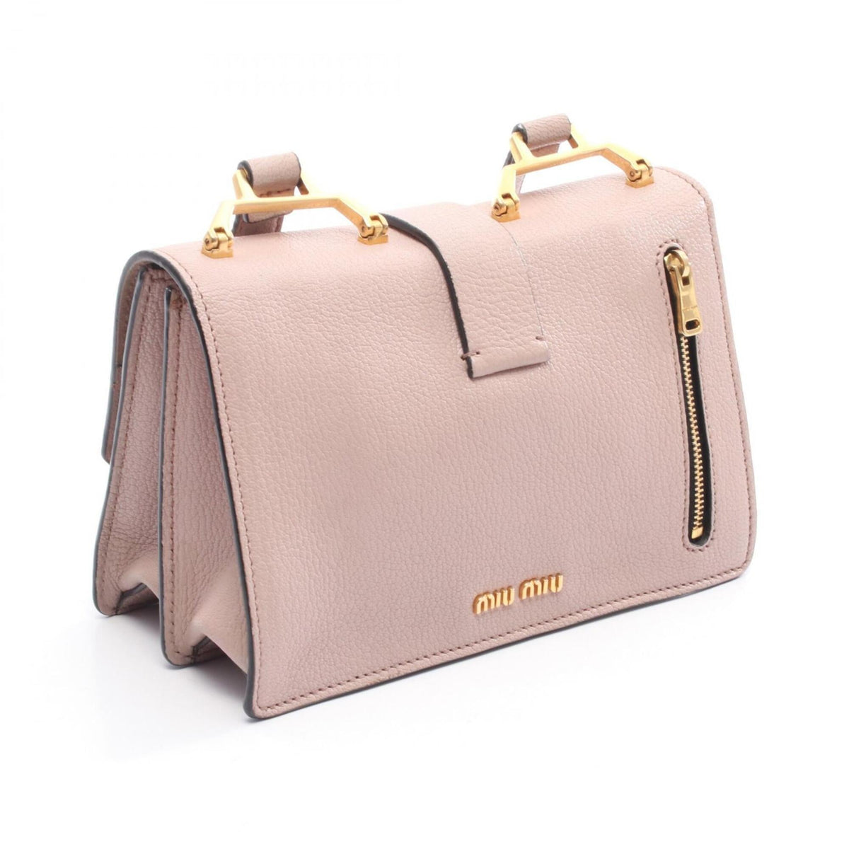 Miu Miu Pink Leather Handbag Shoulder Bag (Pre-Owned)