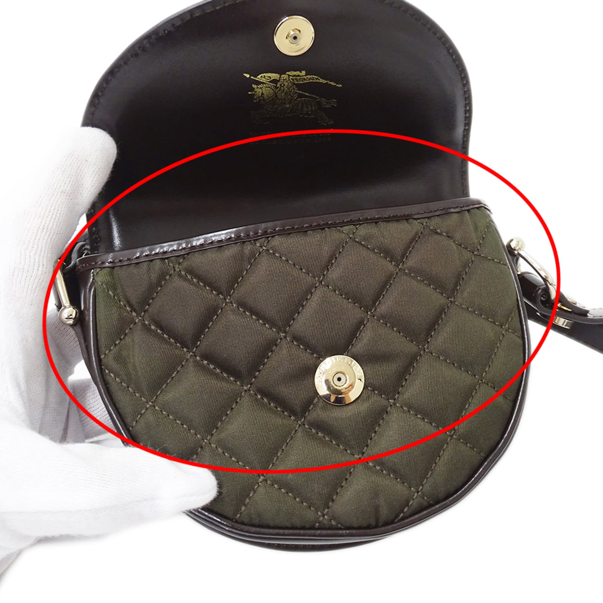 Burberry Khaki Brown Nylon Pochette Shoulder Bag (Pre-Owned)