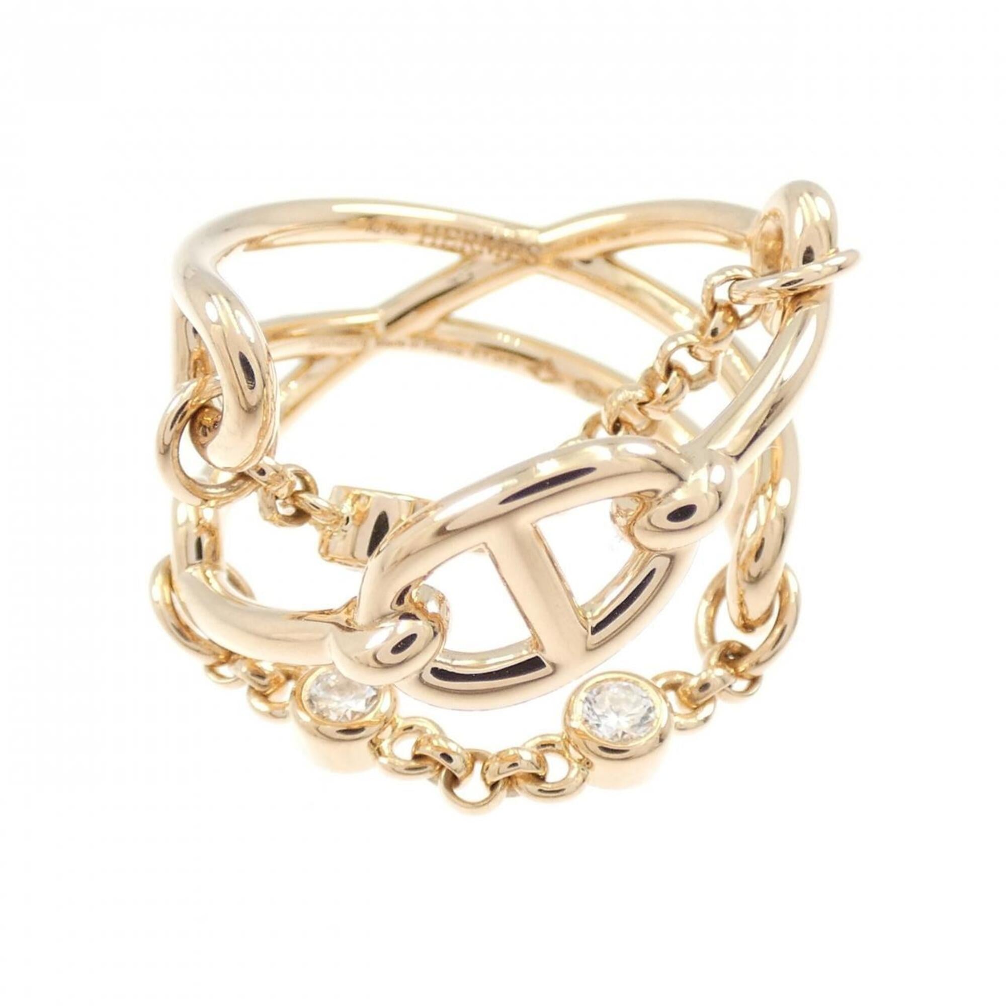 Hermes Pink Gold (18K) Band Ring (Pre-Owned)