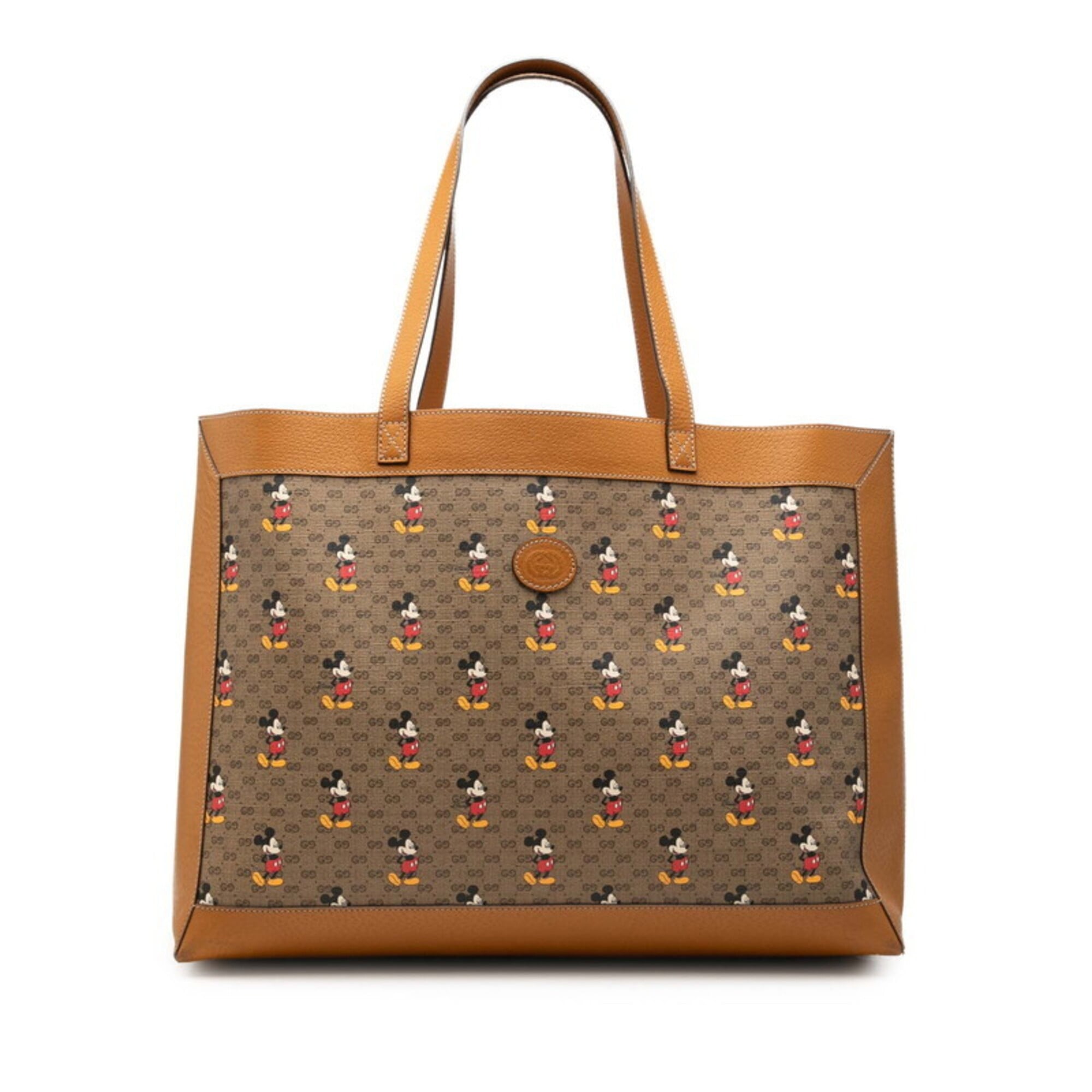 Gucci Beige Brown Pvc Leather Pouch Shoulder Bag Tote Bag (Pre-Owned)