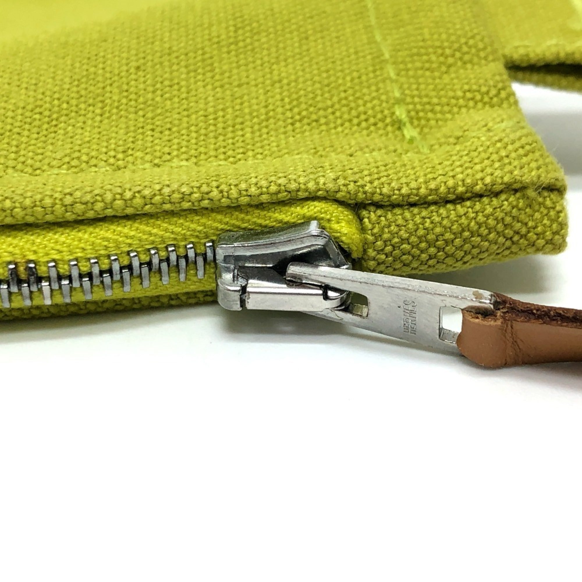 Hermes Green Canvas Pouch (Pre-Owned)