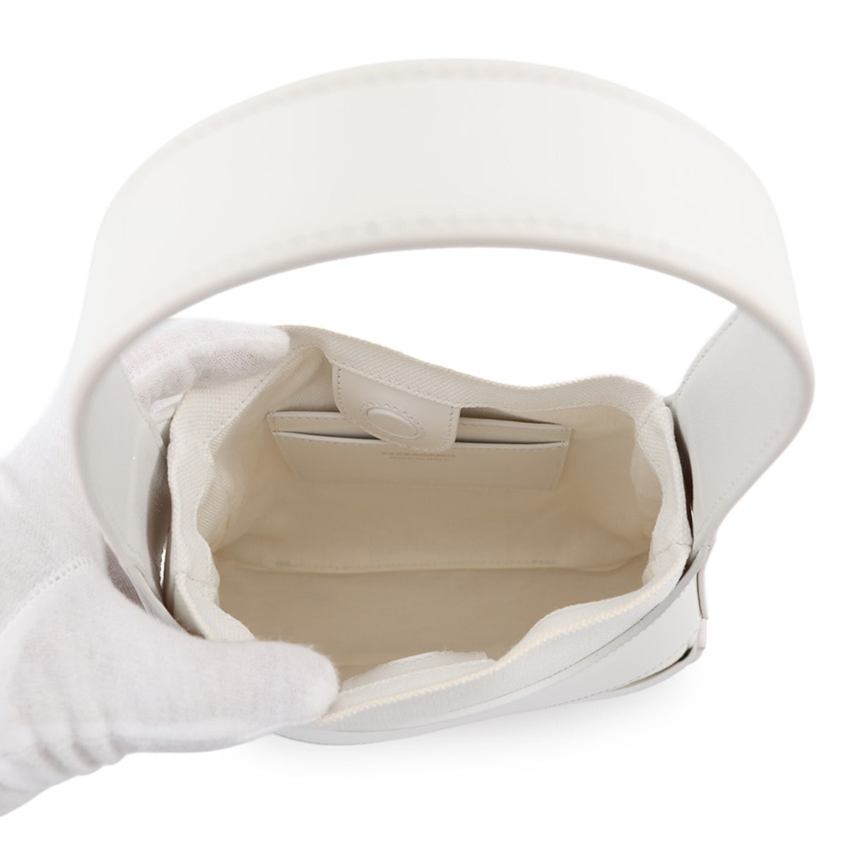 Salvatore Ferragamo White Canvas Handbag (Pre-Owned)